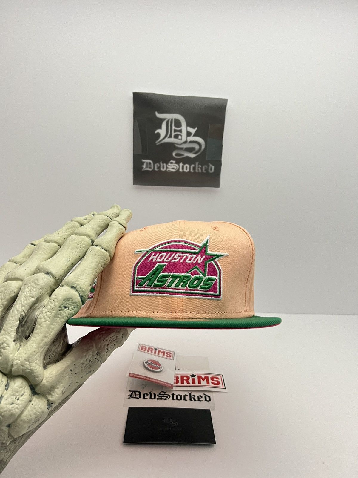 MLB × New Era 7 3/8 - Houston Astros 45th Script Watermelon Fitted Hat Size ONE SIZE - 2 Thumbnail