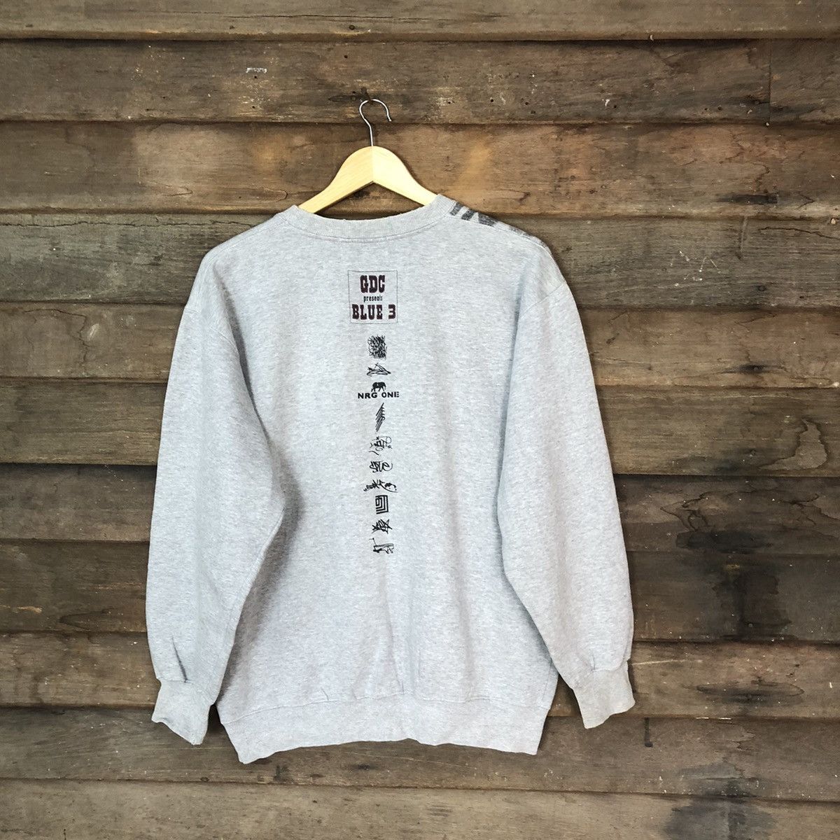 Japanese Brand GDC Tokyo open fullprint Grey Sweatshirt #350B Size US L / EU 52-54 / 3 - 9 Thumbnail