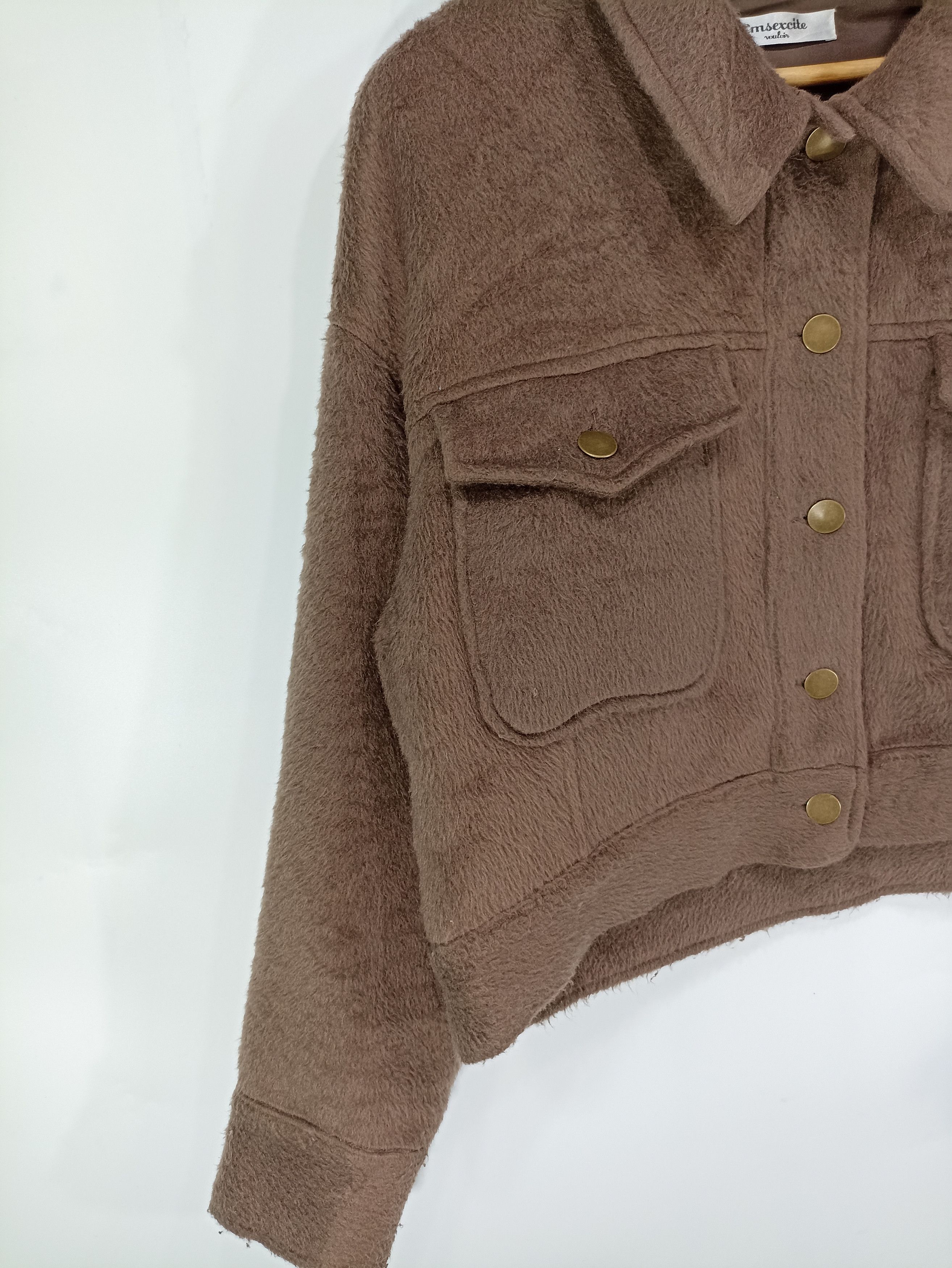Japanese Brand × Vintage Japanese Emsexcite Croped Hair Fleece Jacket Size US M / EU 48-50 / 2 - 3 Thumbnail