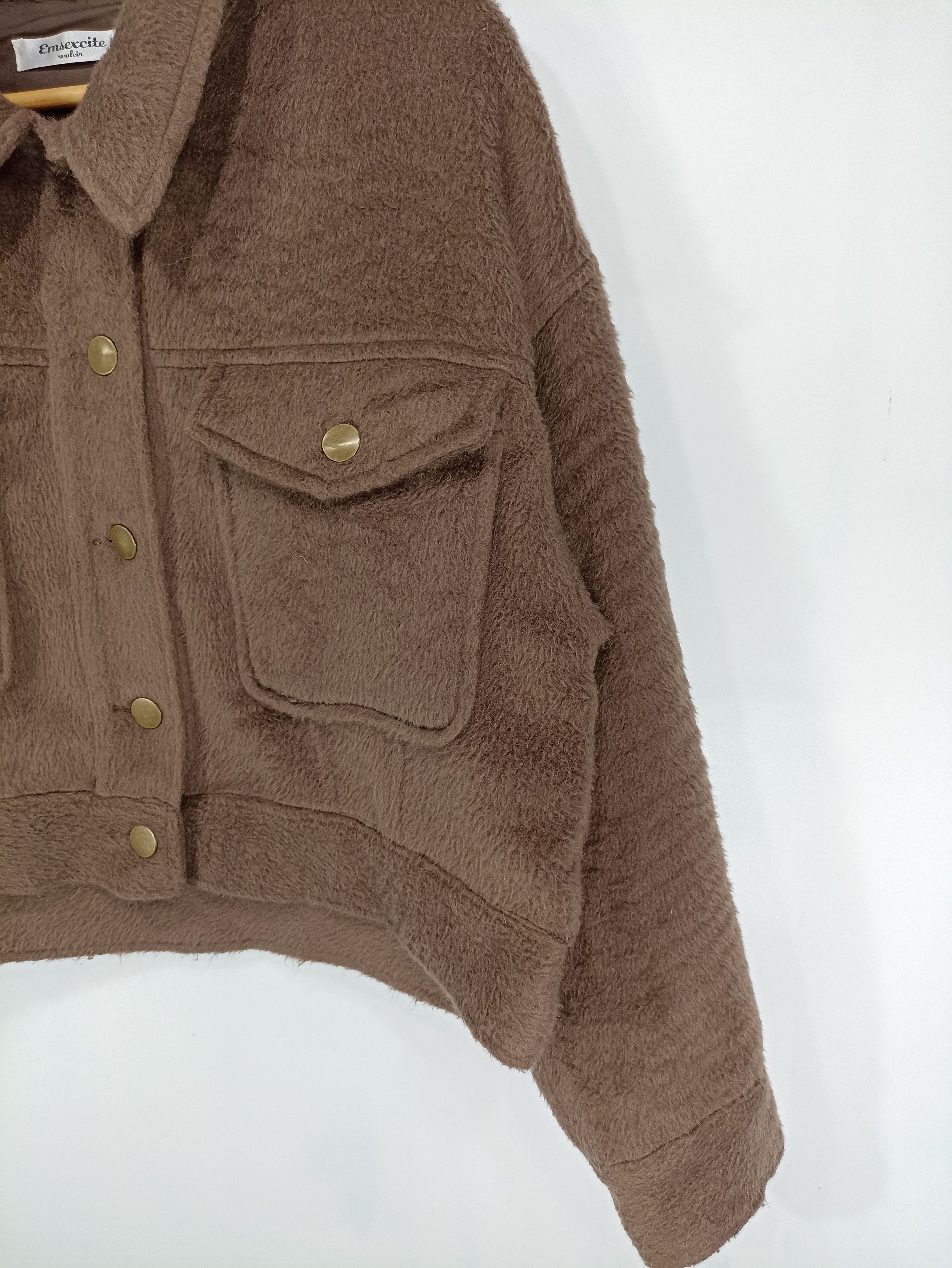 Japanese Brand × Vintage Japanese Emsexcite Croped Hair Fleece Jacket Size US M / EU 48-50 / 2 - 2 Thumbnail