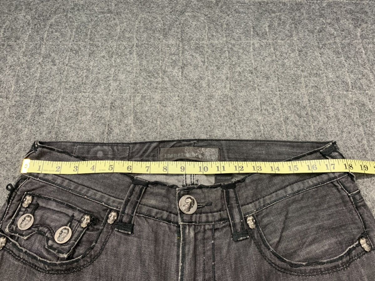 Japanese Brand Rare Laguna Beach Jean Co Distressed Black Denim Skull Logo Size US 36 / EU 52 - 9 Thumbnail