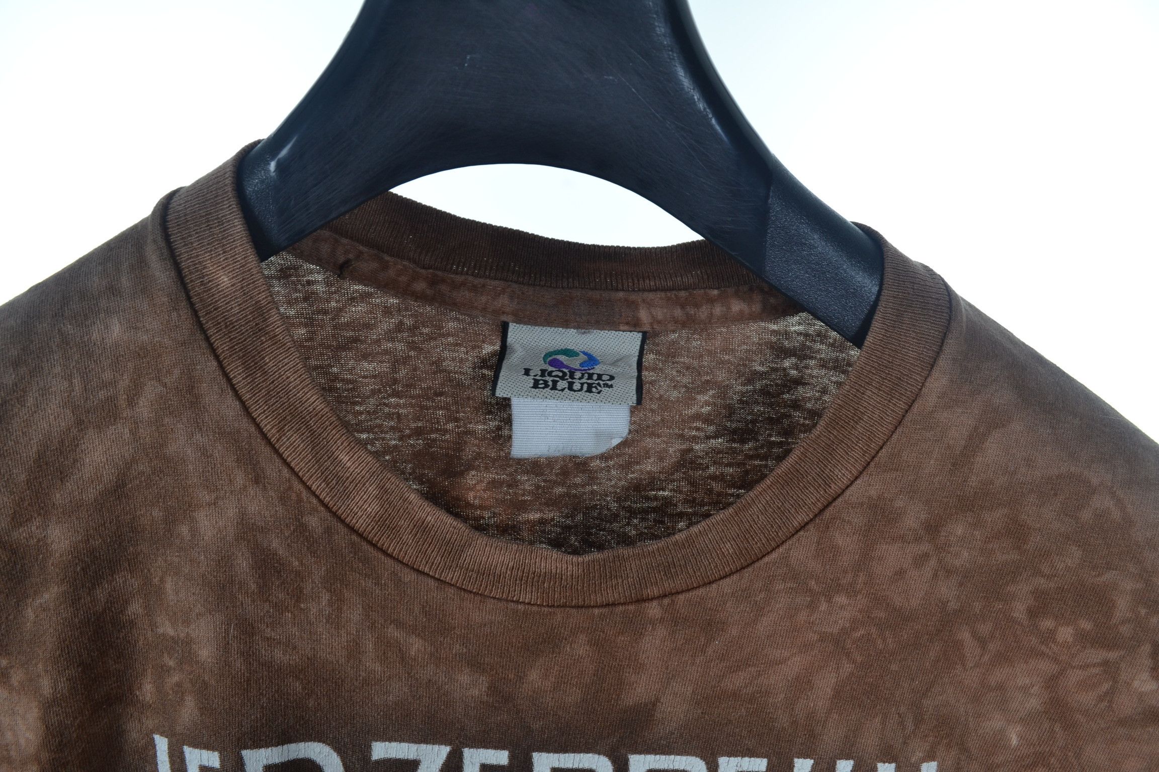 Band Tees × Led Zeppelin × Liquid Blue Vintage Led Zeppelin Tie Dye Liquid Blue Band Tee Size L Size US L / EU 52-54 / 3 - 3 Thumbnail