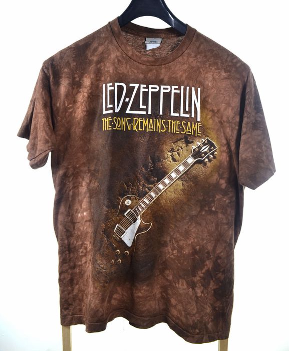 Led Zeppelin Vintage Led Zeppelin Tie Dye Liquid Blue Band Tee Size L
