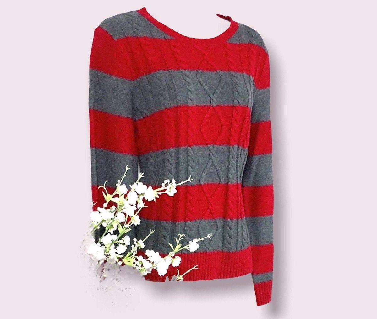 Chaps × Vintage Chaps Cable Knit Sweater Crewneck Pullover Size XL / US 12-14 / IT 48-50 - 3 Thumbnail