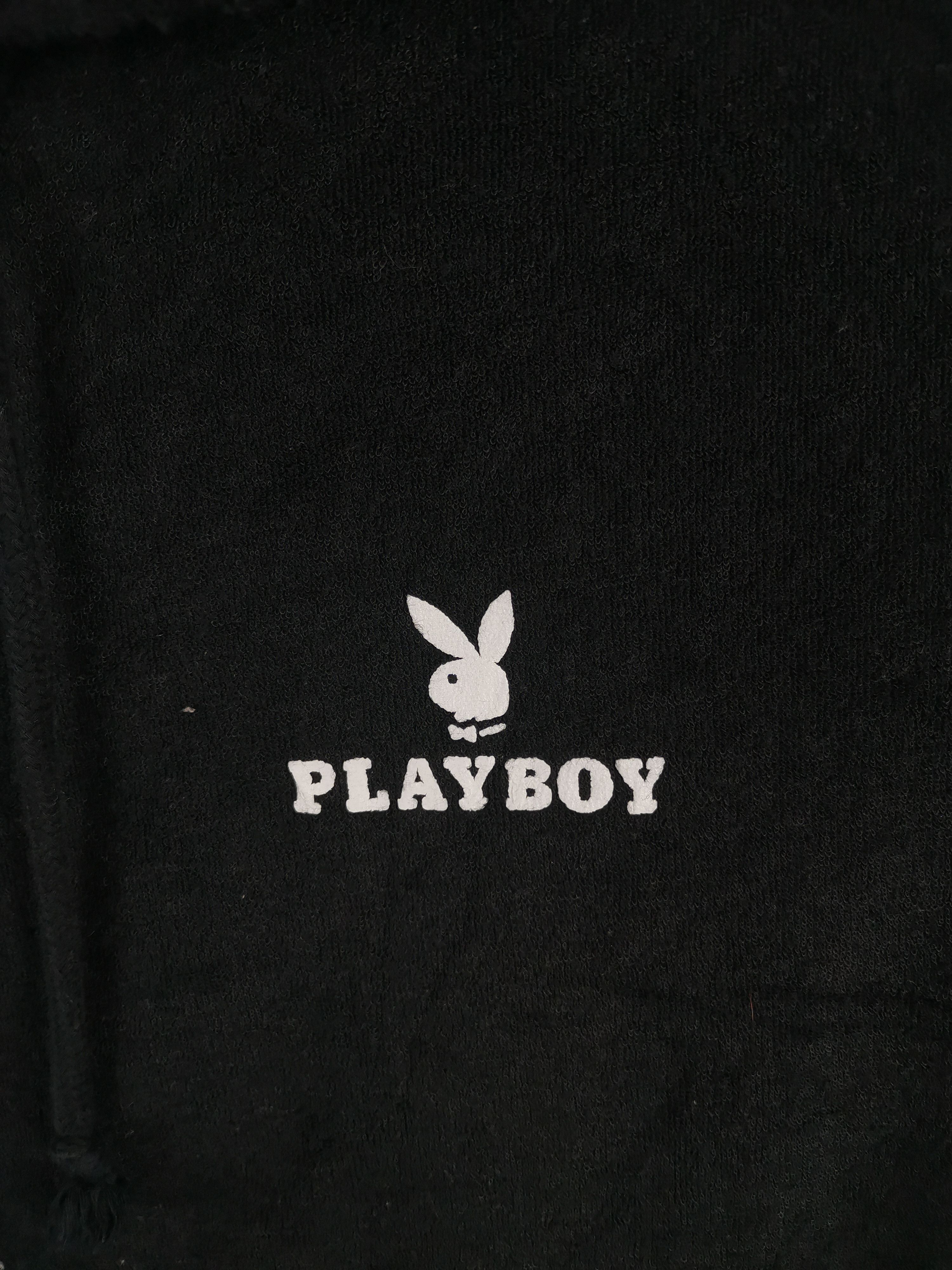 Playboy × Vintage Vintage Playboy Big Logo Velvet Hoodie Short Sleeve Size US M / EU 48-50 / 2 - 4 Thumbnail