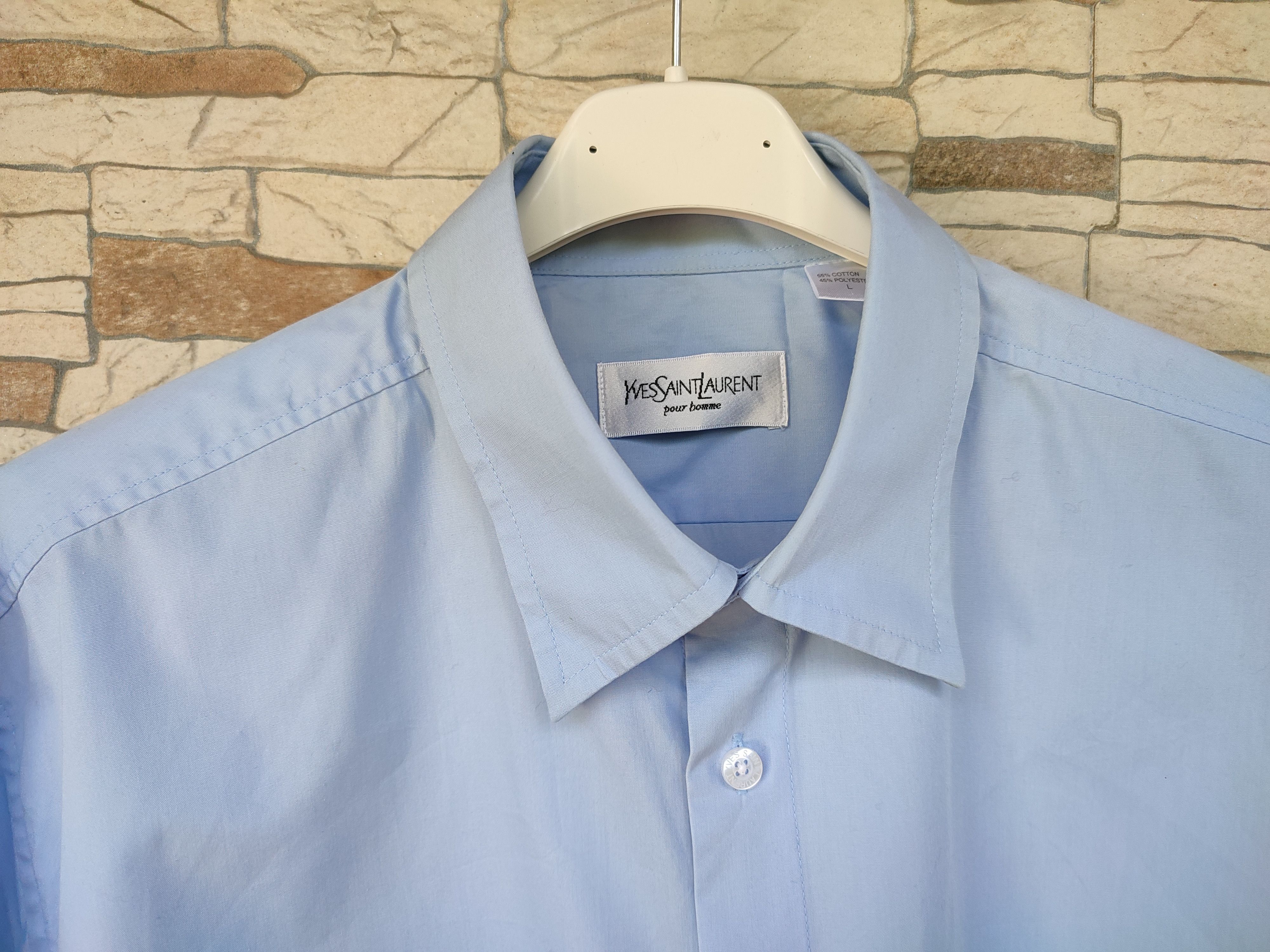 Vintage × Yves Saint Laurent Vintage Yves Saint Laurent Luxury Shirt YSL 90s Size US L / EU 52-54 / 3 - 3 Thumbnail