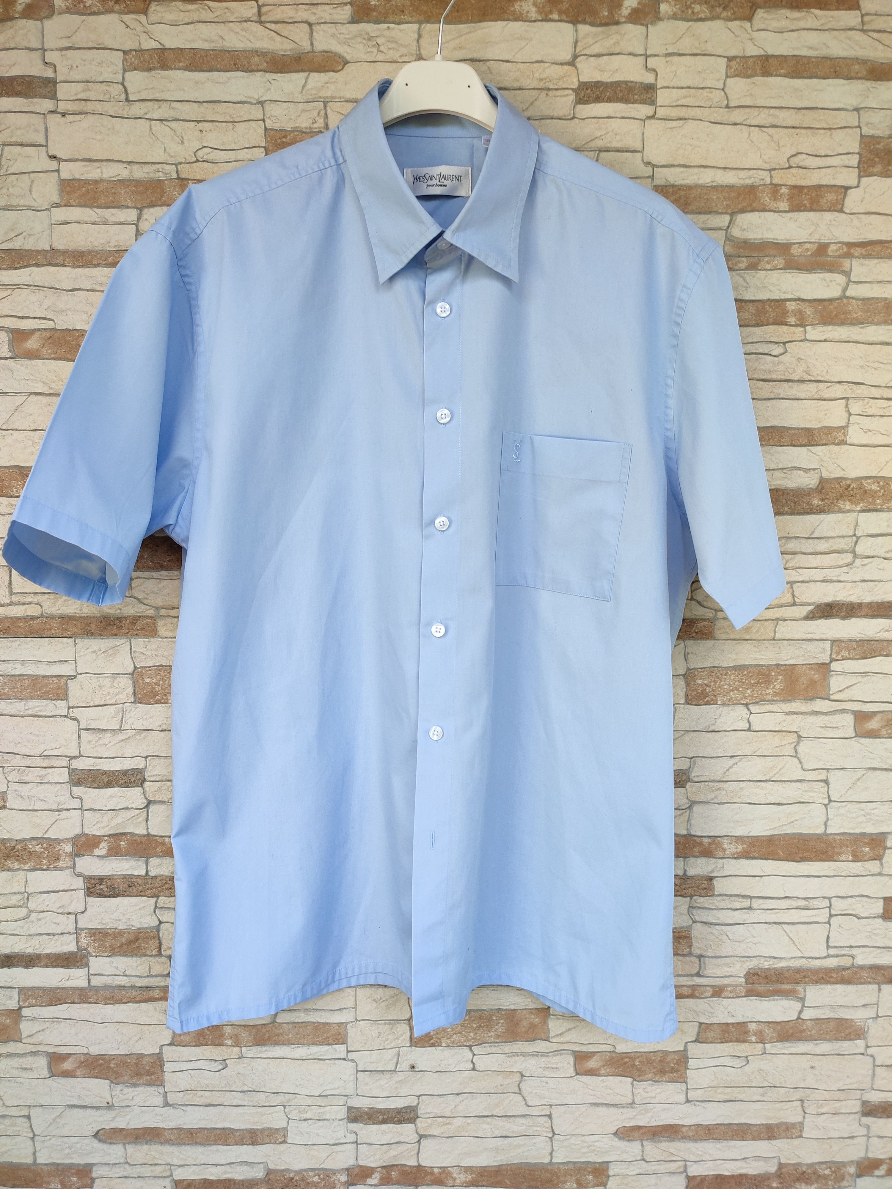Vintage × Yves Saint Laurent Vintage Yves Saint Laurent Luxury Shirt YSL 90s Size US L / EU 52-54 / 3 - 1 Thumbnail