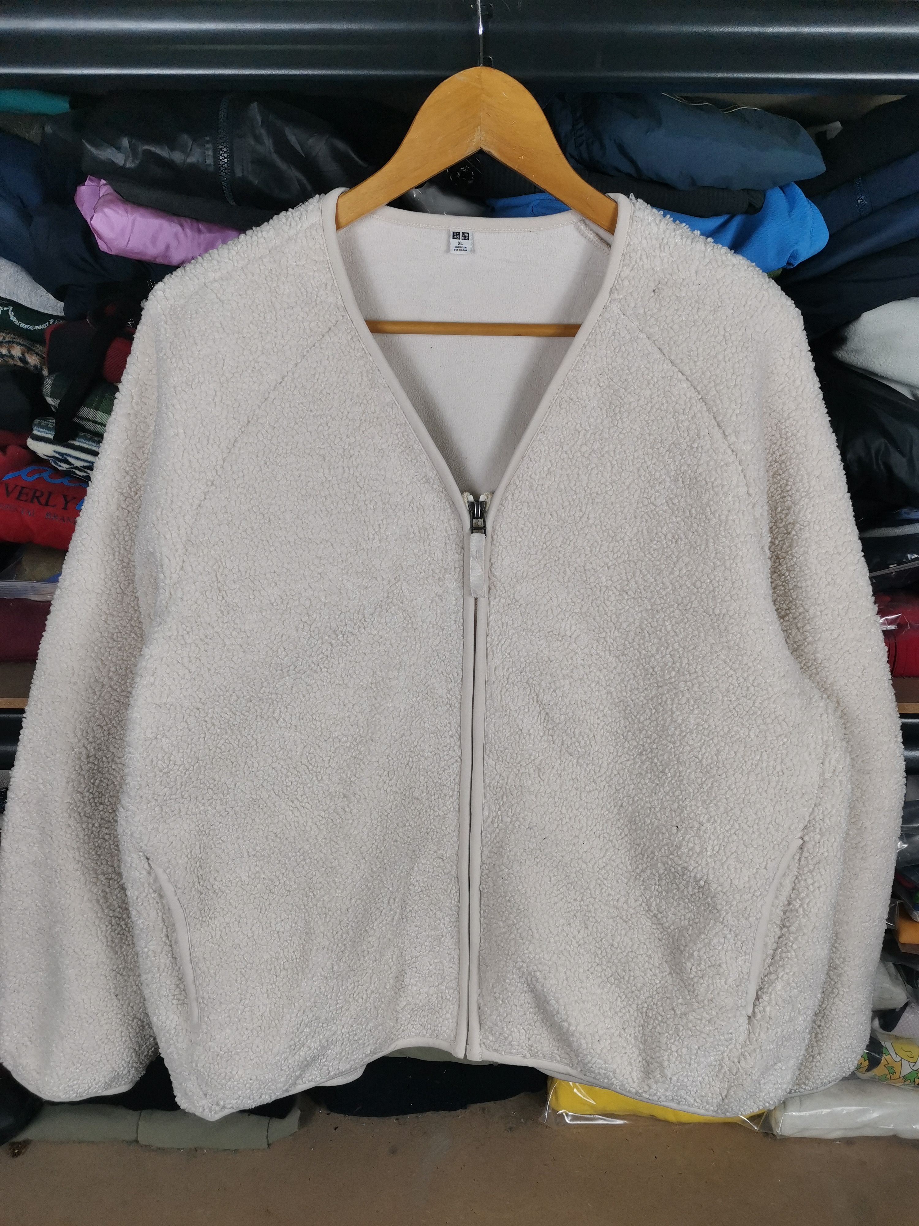 Vintage Uniqlo Sherpa Cardigan Jacket