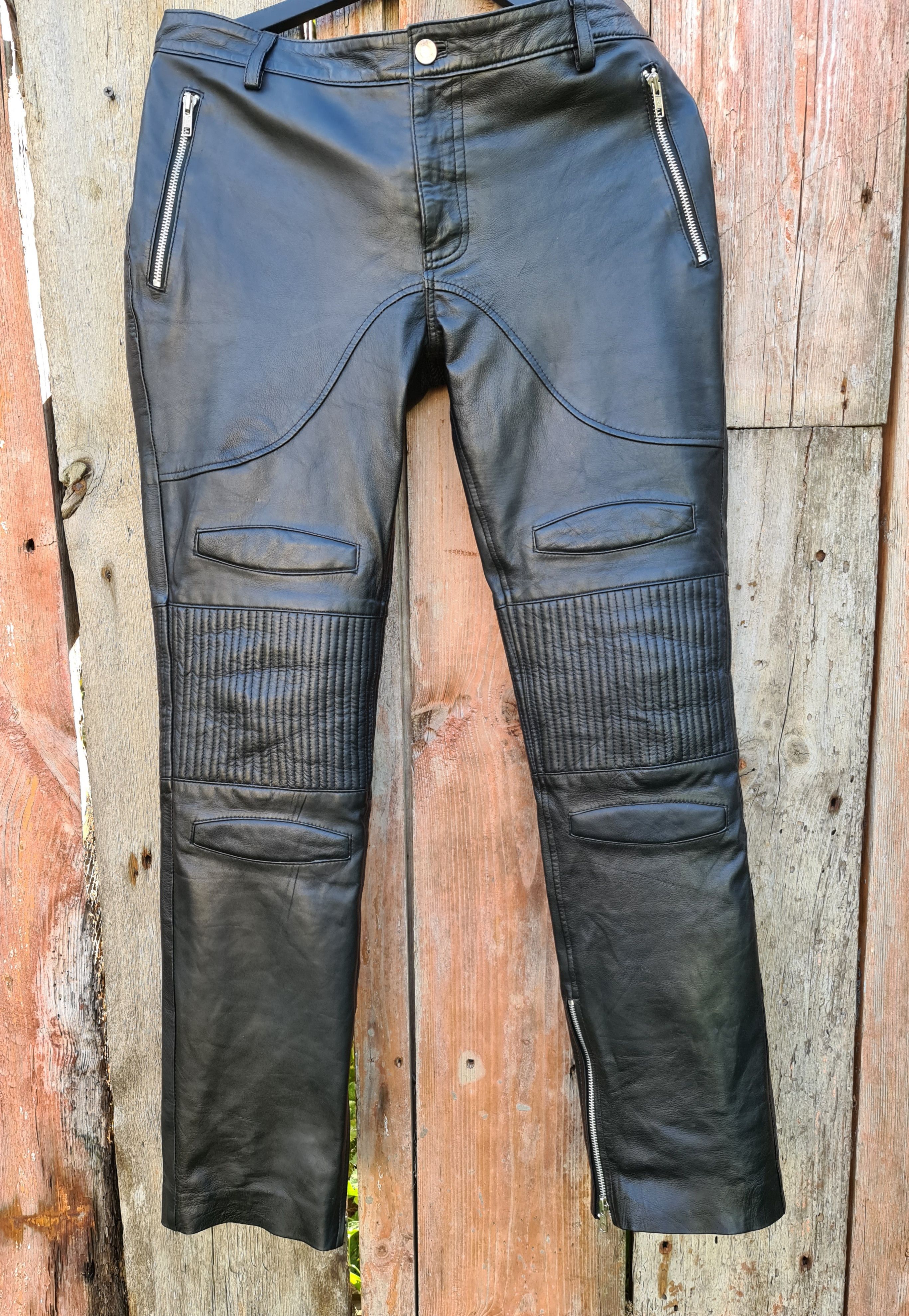 Genuine Leather Motorcycle Leather pants Marching Antz Size 30" / US 8 / IT 44 - 1 Thumbnail