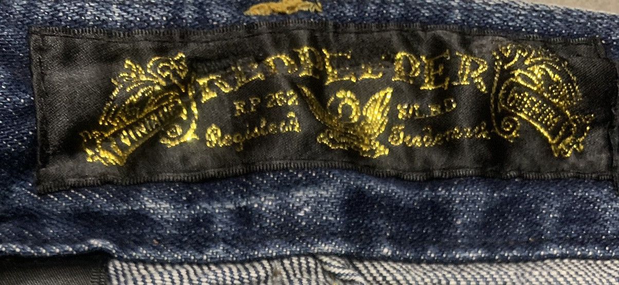 If Six Was Nine Vintage Red Repper Flare Bootcut Bell Bottom Blue Jeans Size 29" - 7 Thumbnail