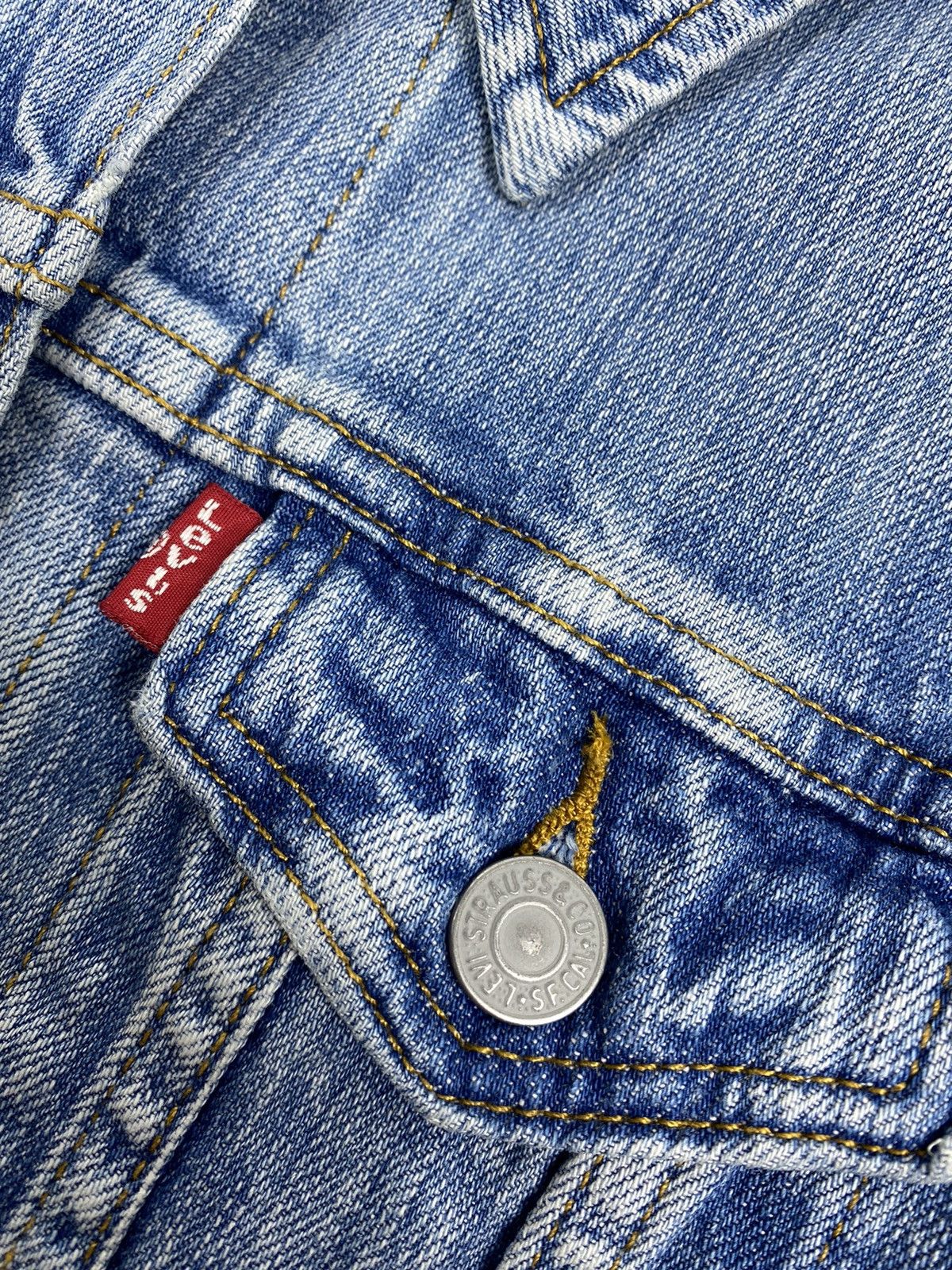 Levi's 🔥LASTDROP🔥 Washed Light Denim Trucker Jeans Jacket Size XS / US 0-2 / IT 36-38 - 4 Thumbnail