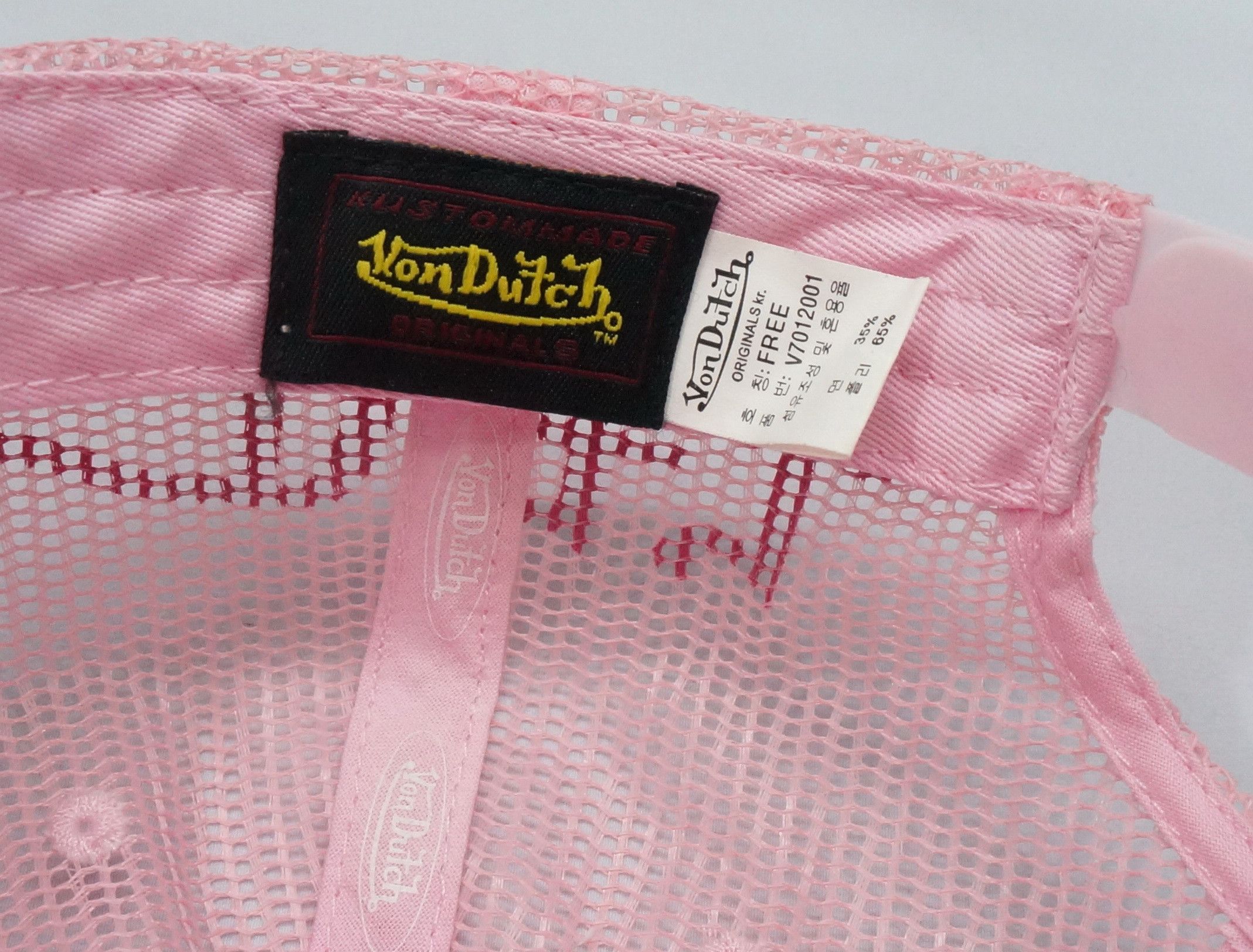 Von Dutch VON DUTCH Distressed Pink Trucker Cap Size ONE SIZE - 11 Thumbnail