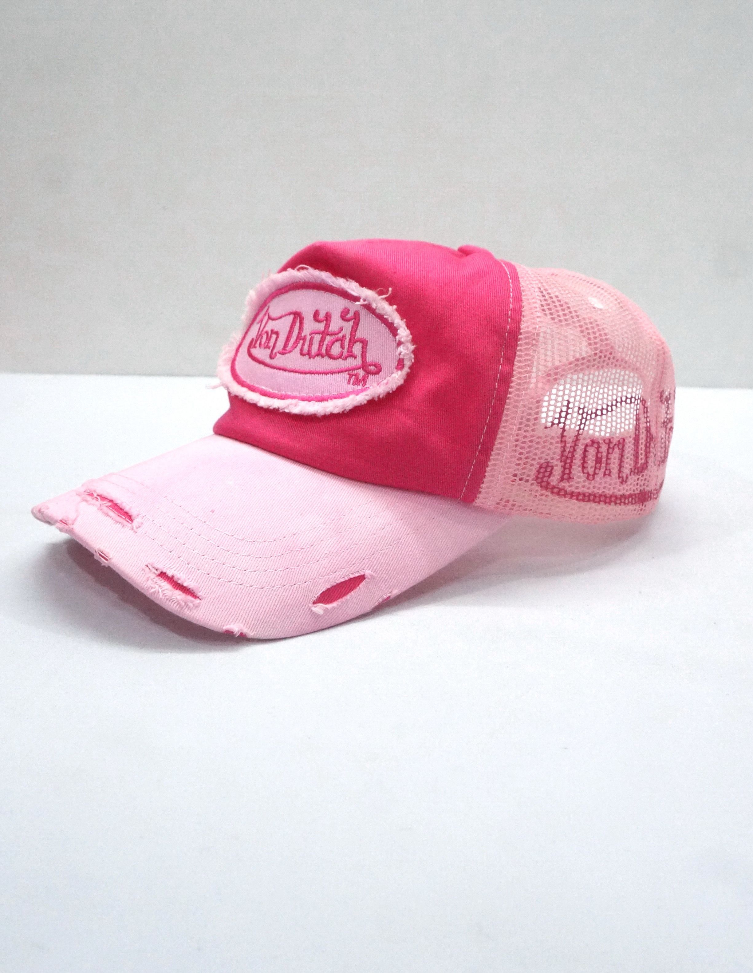 VON DUTCH Distressed Pink Trucker Cap
