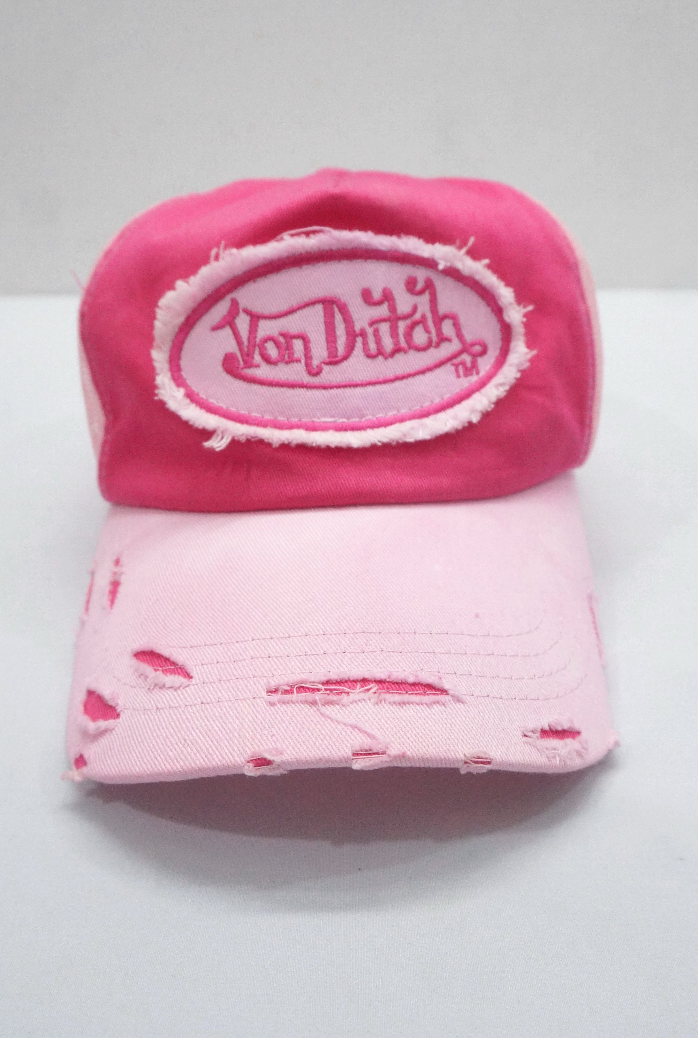 Von Dutch VON DUTCH Distressed Pink Trucker Cap Size ONE SIZE - 3 Thumbnail