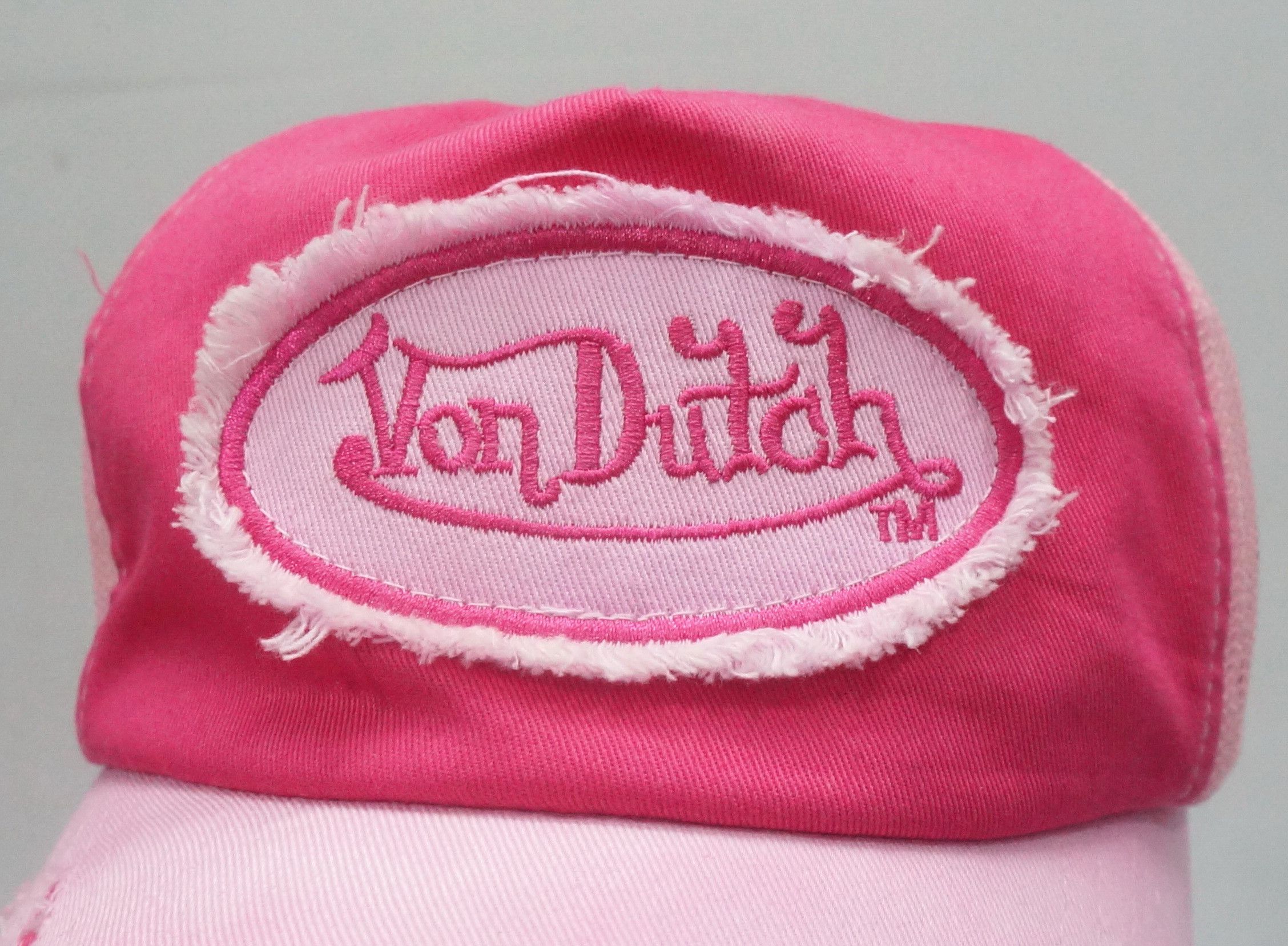 Von Dutch VON DUTCH Distressed Pink Trucker Cap Size ONE SIZE - 6 Thumbnail