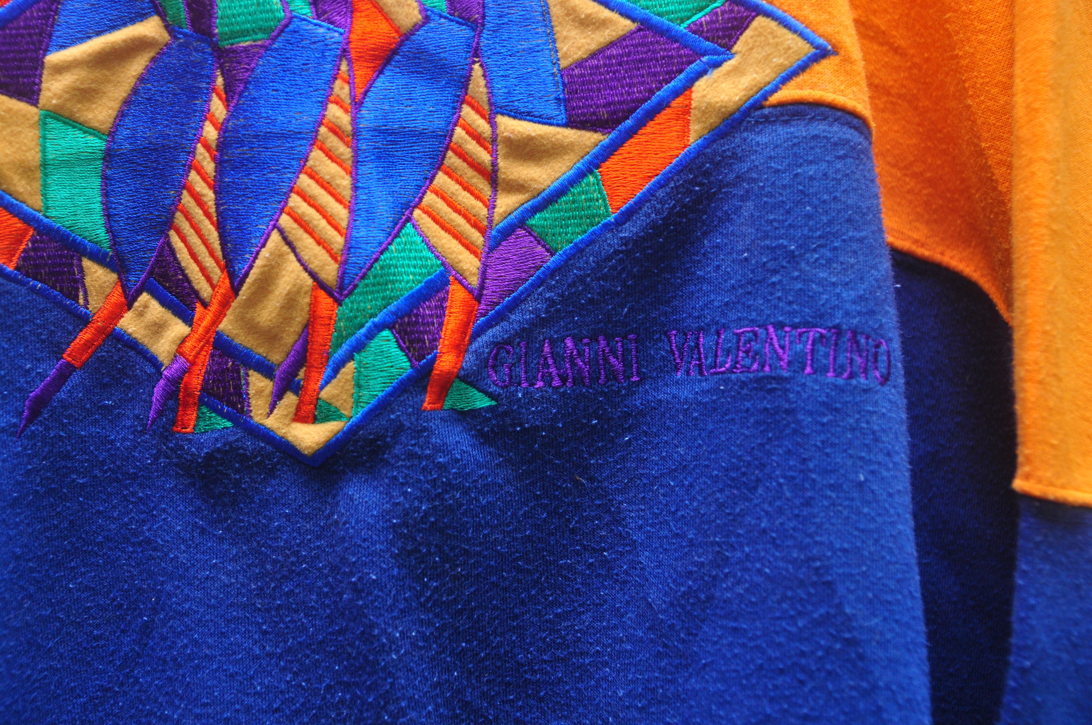 Japanese Brand × Valentino × Vintage Gianni Valentino Multicolour Sweetshirt Travis Scott Style Size US L / EU 52-54 / 3 - 5 Thumbnail