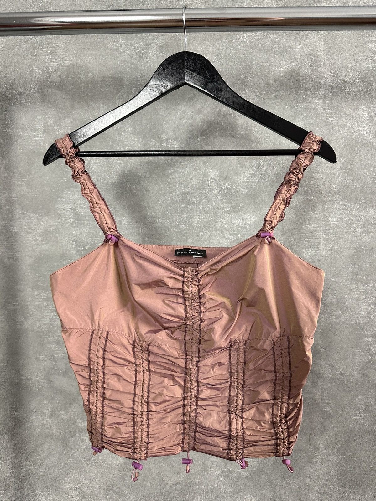Japanese Brand × Vintage Vintage Nylon Peach Adjustable Tank-Top Size M / US 6-8 / IT 42-44 - 6 Thumbnail