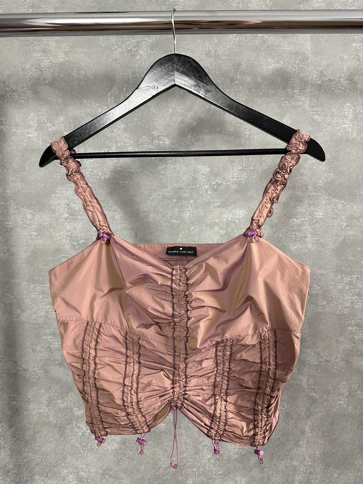 Japanese Brand × Vintage Vintage Nylon Peach Adjustable Tank-Top Size M / US 6-8 / IT 42-44 - 1 Thumbnail