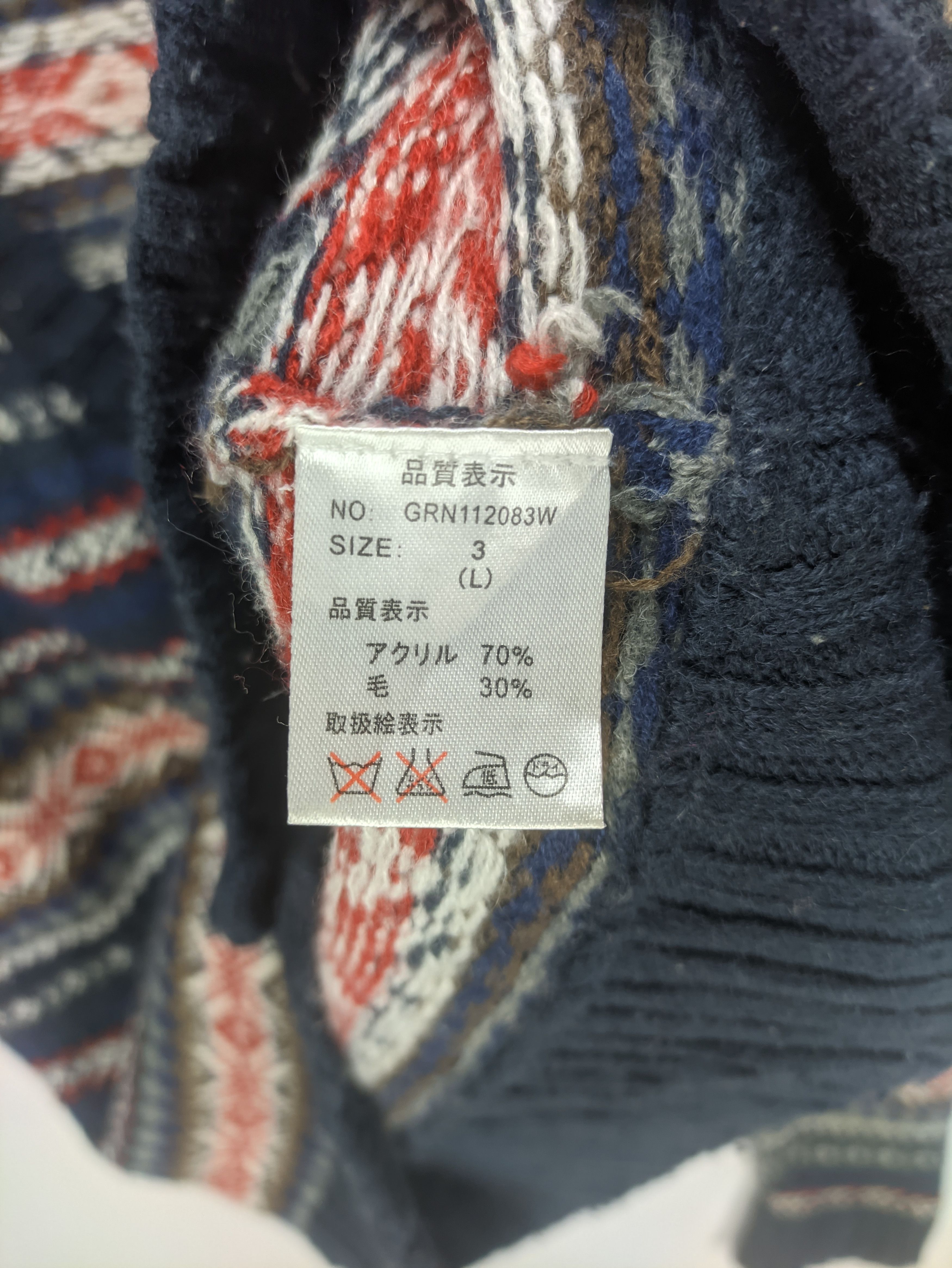 Japanese Brand Steals🔥Cardigan Jacket Navajo Pattern by Union Made Size US L / EU 52-54 / 3 - 4 Thumbnail
