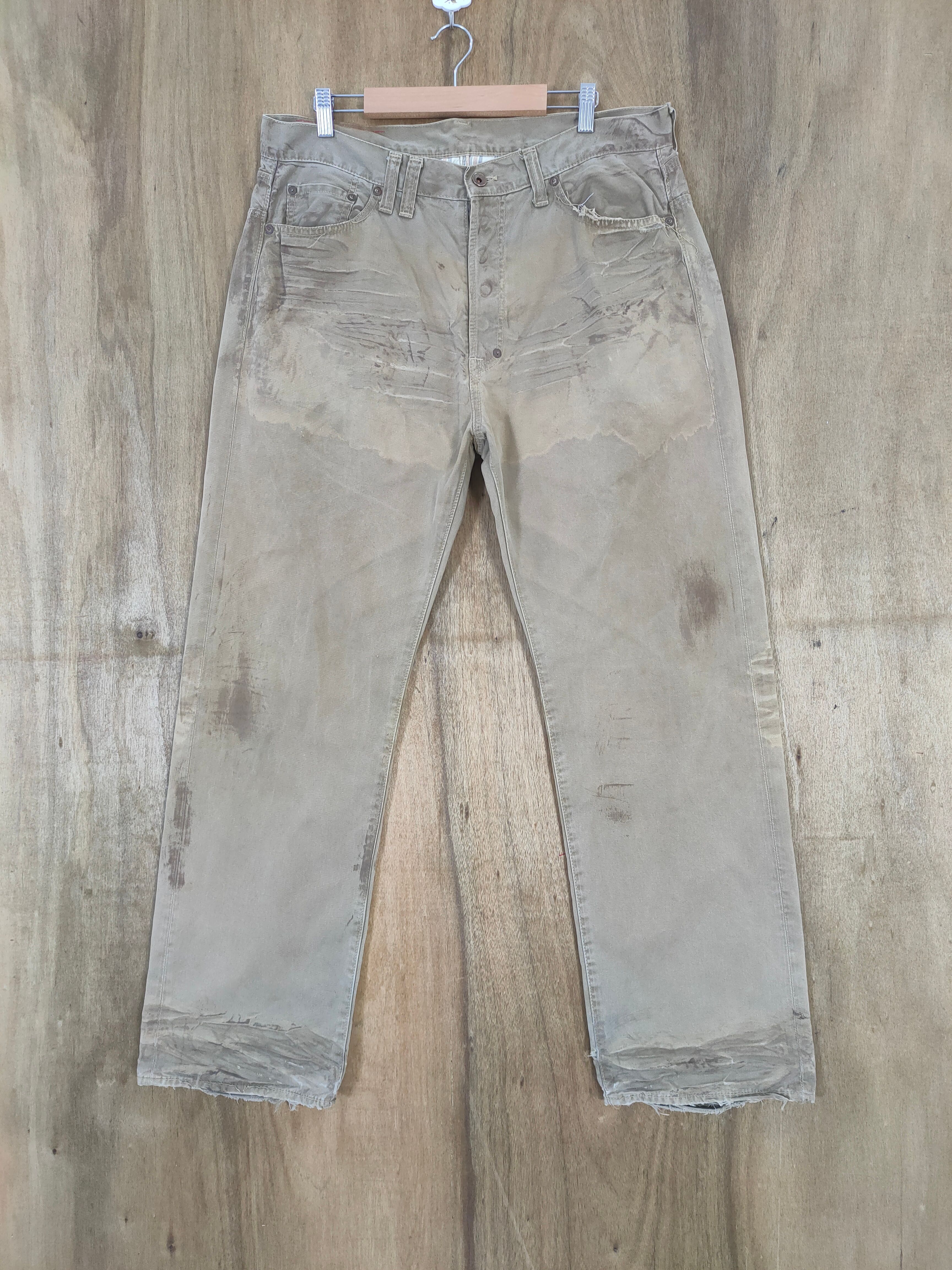 Vintage ANACHRONORM FADED STAIN TROUSERS PANTS | Grailed