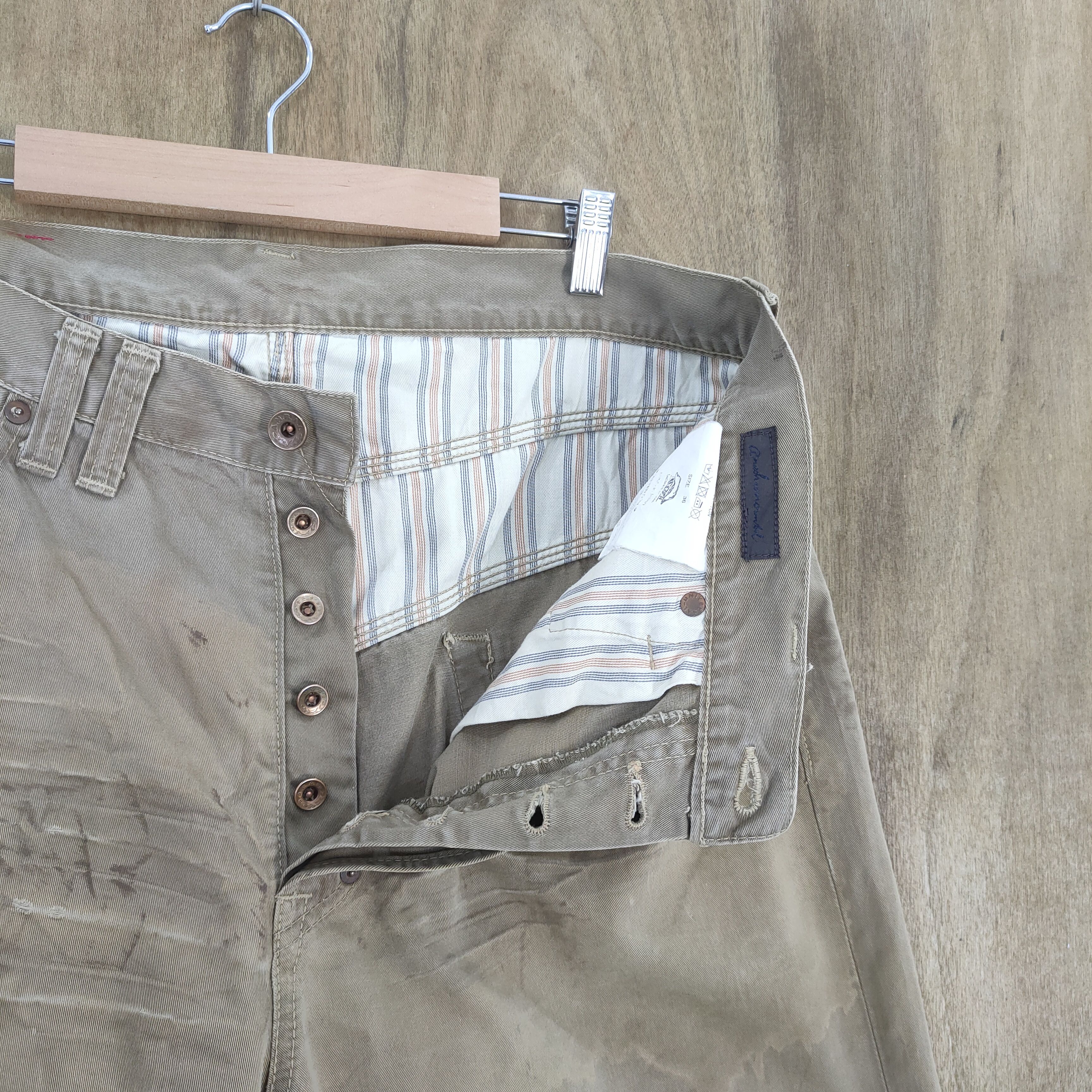 ANACHRONORM ANACHRONORM FADED RUSTY BUTTONFLY TROUSERS PANTS Size US 36 / EU 52 - 15 Thumbnail