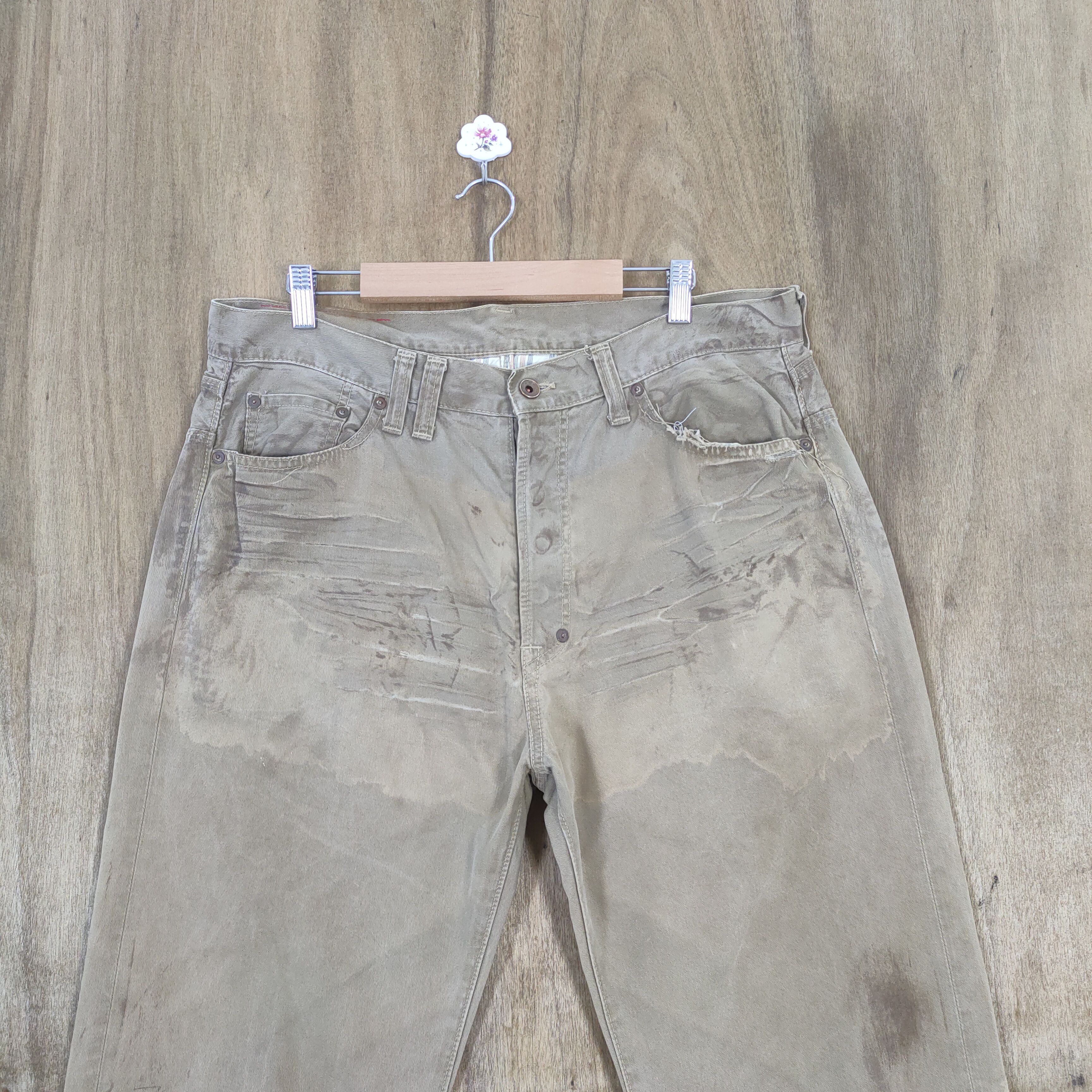ANACHRONORM ANACHRONORM FADED RUSTY BUTTONFLY TROUSERS PANTS Size US 36 / EU 52 - 4 Thumbnail