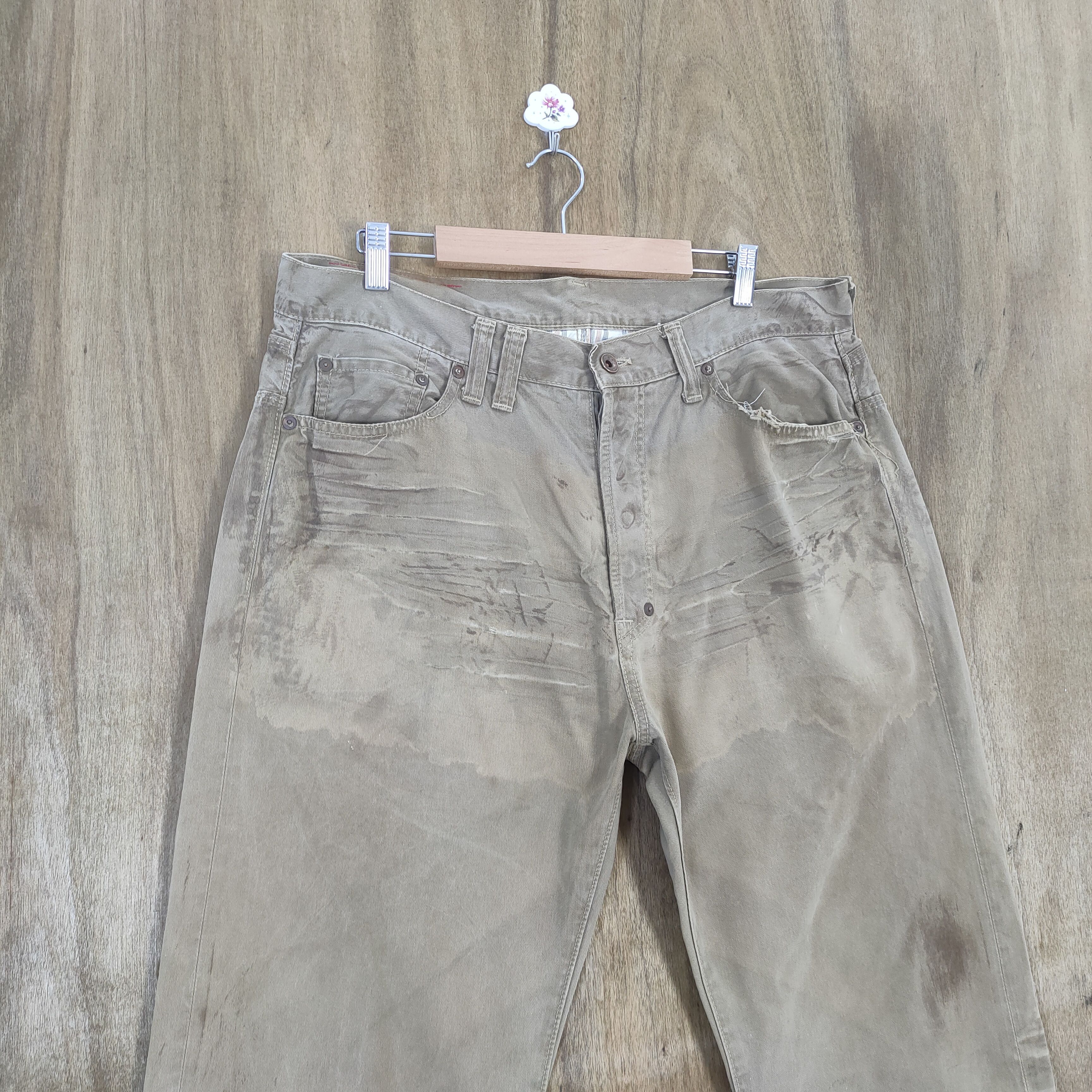 ANACHRONORM ANACHRONORM FADED RUSTY BUTTONFLY TROUSERS PANTS Size US 36 / EU 52 - 2 Thumbnail
