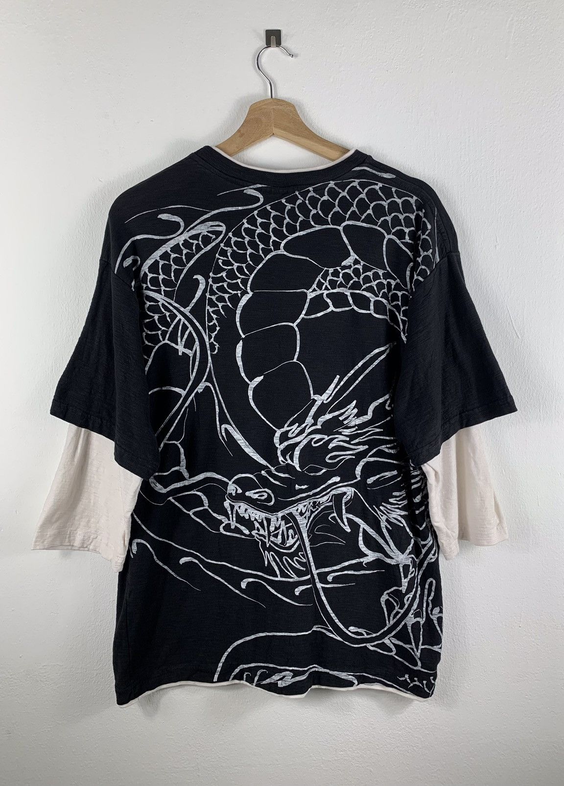 Japanese Brand × Vintage Japanesse Brand Sukajan Dragon Art Paint Yazuza Tattoos Size US L / EU 52-54 / 3 - 1 Thumbnail