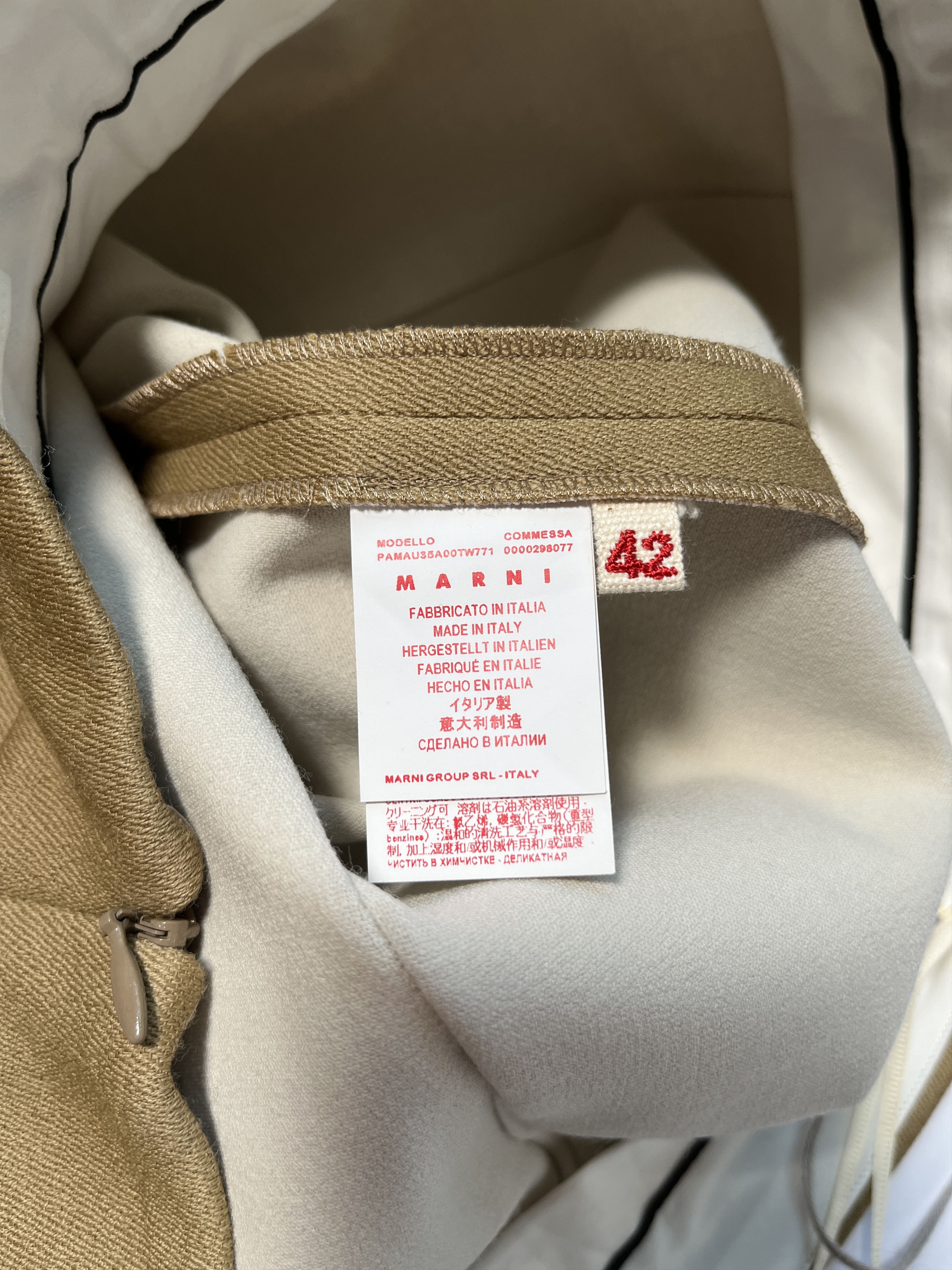 Marni ⚡️QUICK SALE⚡️Marni Brown Camel Pants Trousers Size 31" - 4 Thumbnail