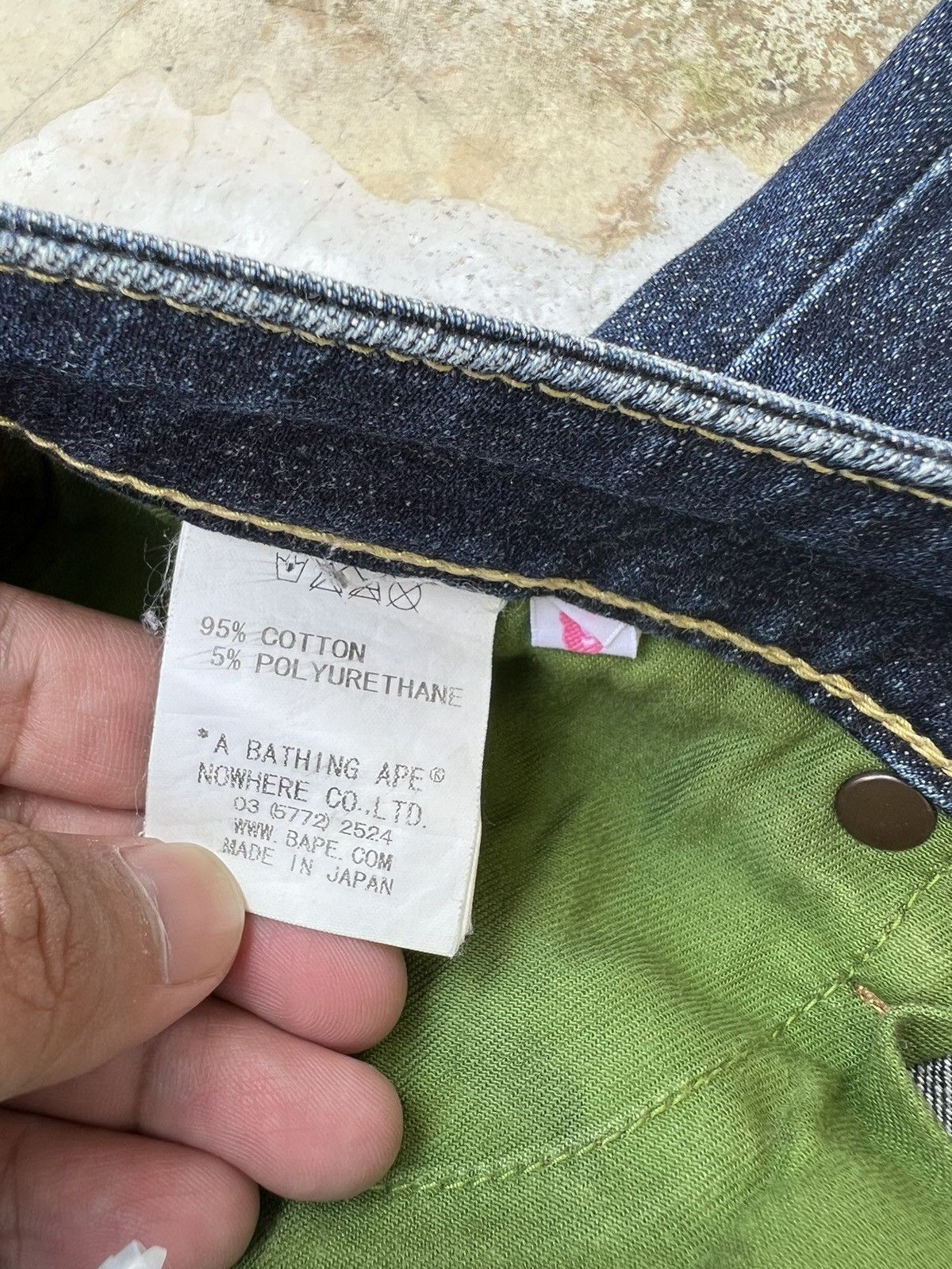 Bape Bape A Bathing Ape Embroidered Logo Denim Size 29" - 5 Thumbnail