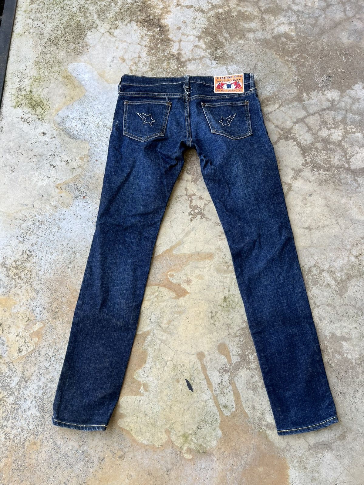 Bape Bape A Bathing Ape Embroidered Logo Denim Size 29" - 1 Thumbnail