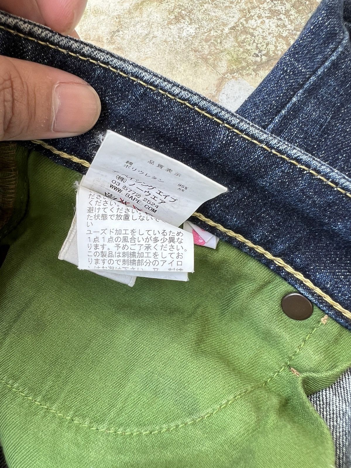 Bape Bape A Bathing Ape Embroidered Logo Denim Size 29" - 6 Thumbnail