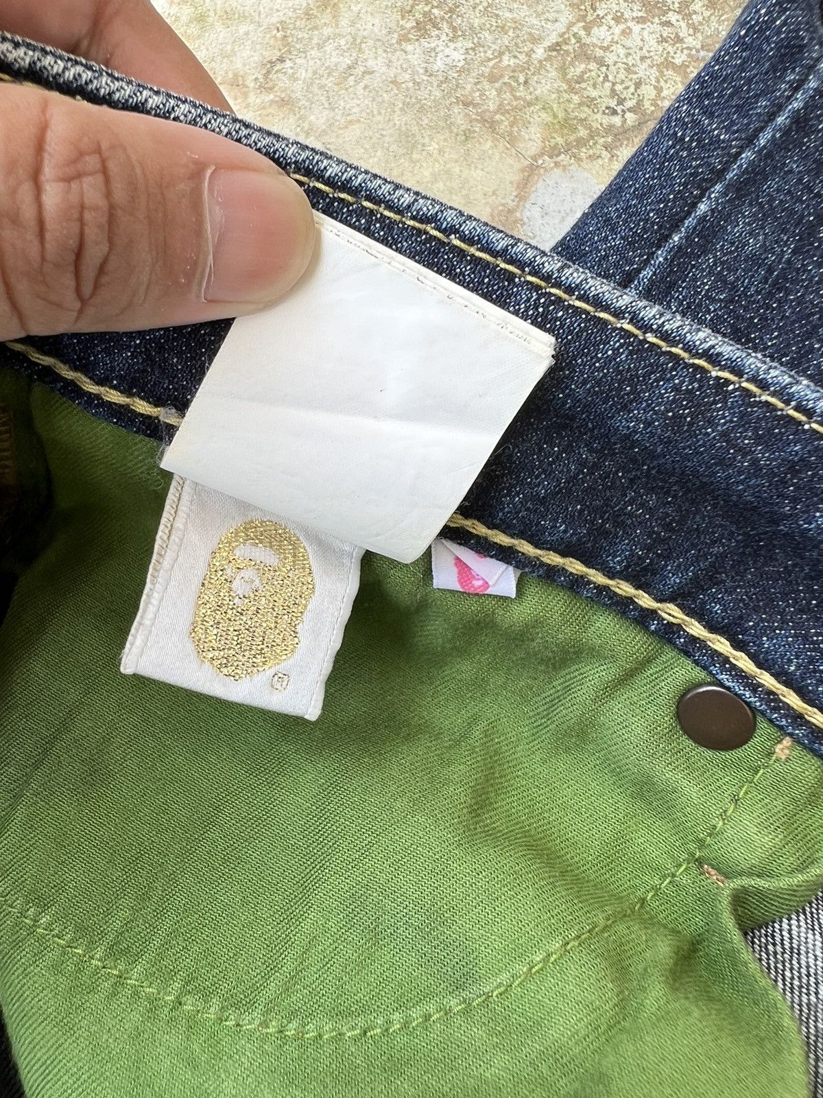 Bape Bape A Bathing Ape Embroidered Logo Denim Size 29" - 7 Thumbnail