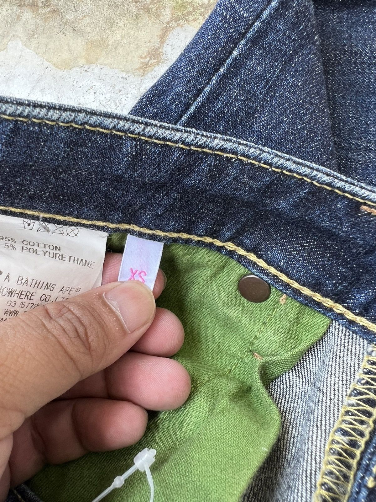 Bape Bape A Bathing Ape Embroidered Logo Denim Size 29" - 8 Thumbnail