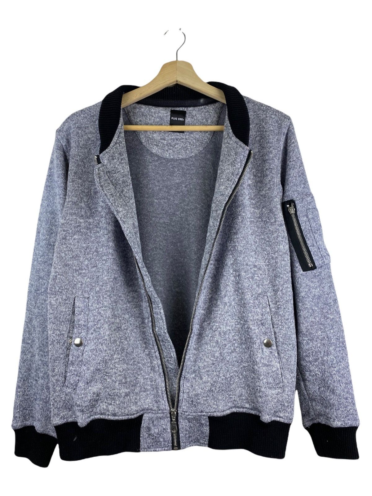 Japanese Brand × Plus One Clothing PLUS ONE ZIP UP BOMBER STYLE JACKET Size US M / EU 48-50 / 2 - 3 Thumbnail