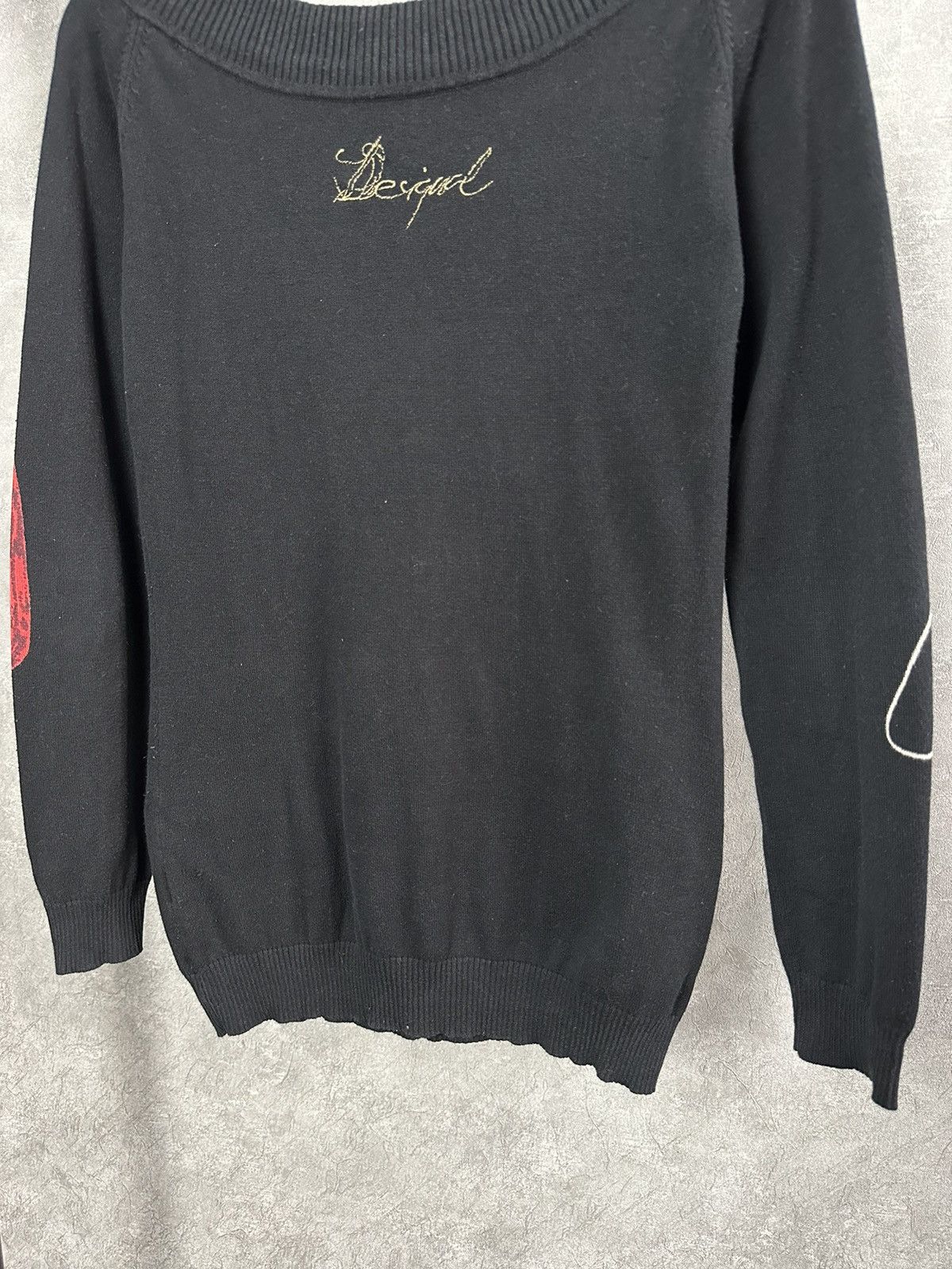 Desigual × Vintage Desigual Black Cotton Printed Sweater Size M / US 6-8 / IT 42-44 - 7 Thumbnail