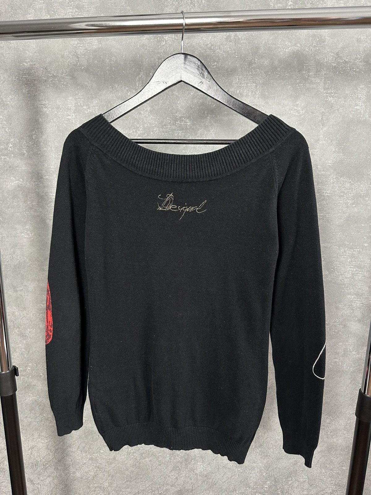 Desigual × Vintage Desigual Black Cotton Printed Sweater Size M / US 6-8 / IT 42-44 - 5 Thumbnail