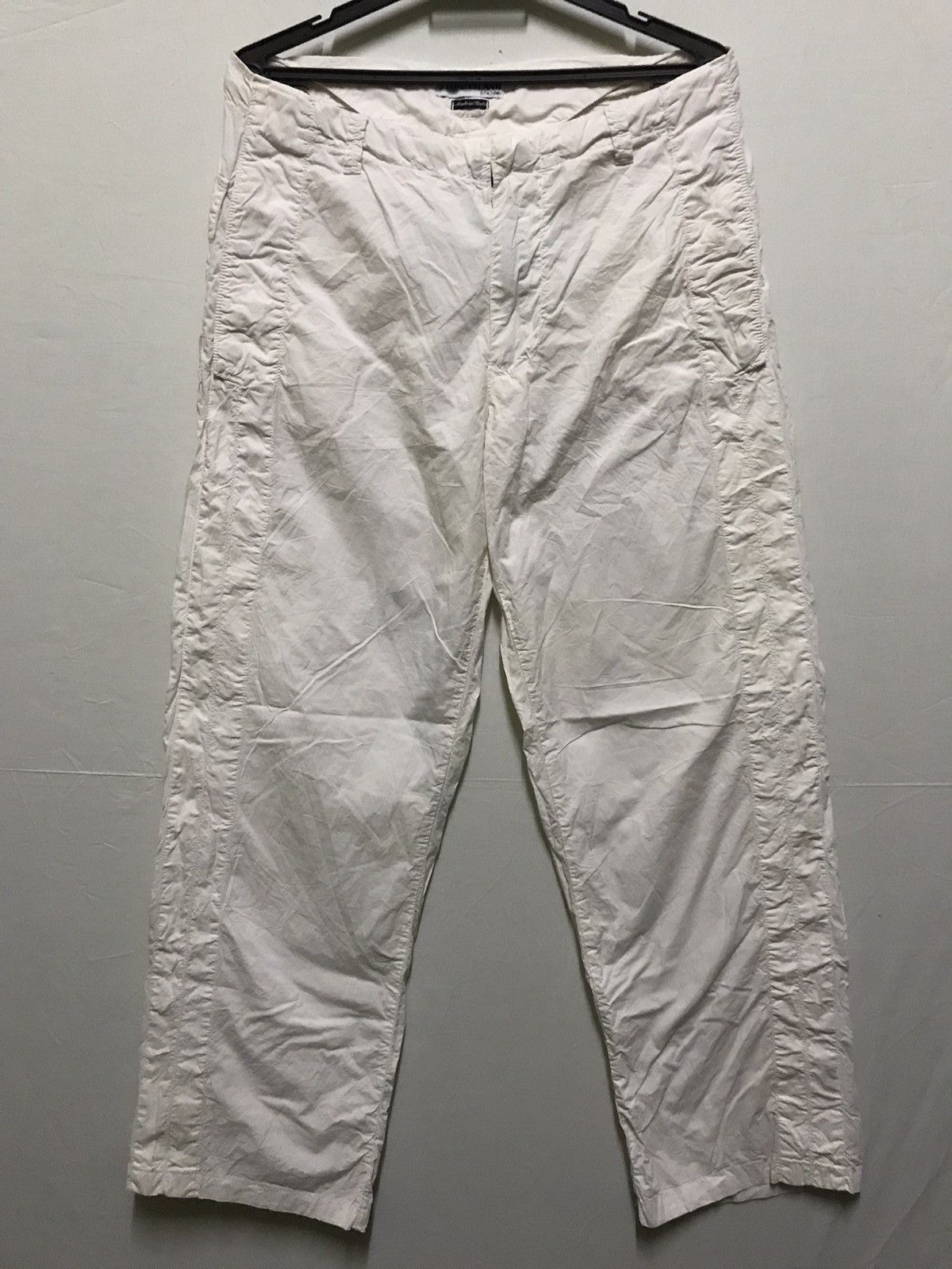 Stone Island Stone island white trouser ss 2002 italy vintage Size US 34 / EU 50 - 1 Thumbnail