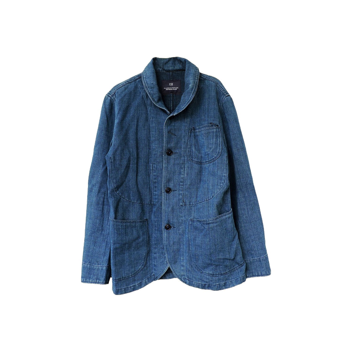 Aspesi ASPESI CLASSIC & VINTAGE AMSTERDAM BLAUW DENIM CHORE JACKET Size US M / EU 48-50 / 2 - 1 Thumbnail
