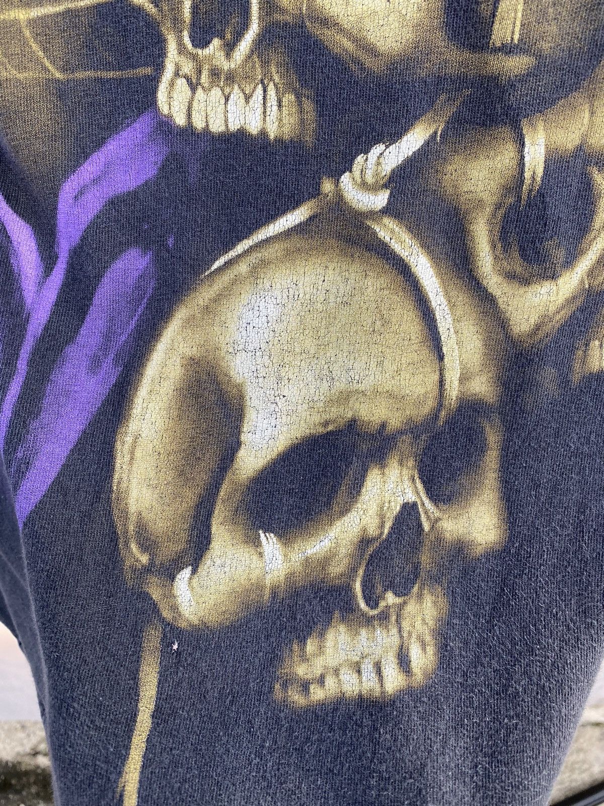 Vintage vintage overprint perfect sunfaded skulls usa tee Size US L / EU 52-54 / 3 - 6 Thumbnail