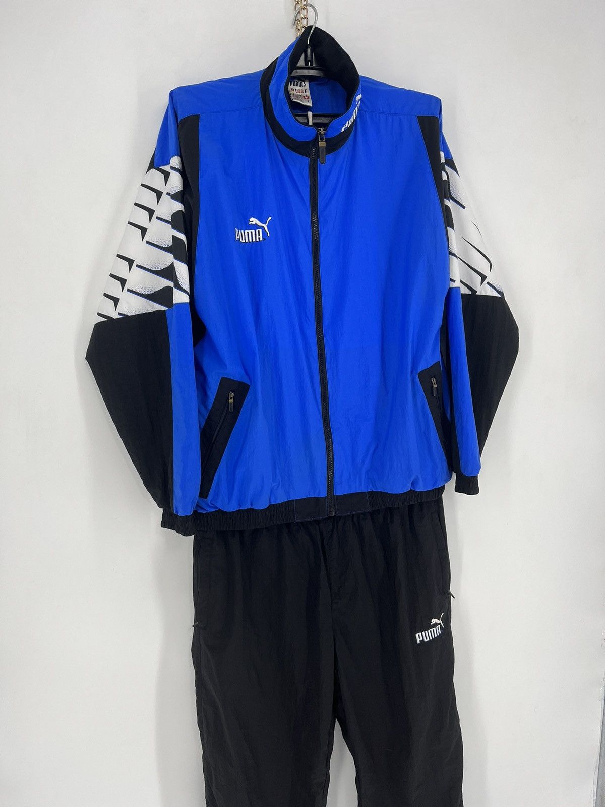 Puma × Vintage 90s Vintage Puma Sport Track Suit Sweatshirt + Pants Size US L / EU 52-54 / 3 - 2 Thumbnail