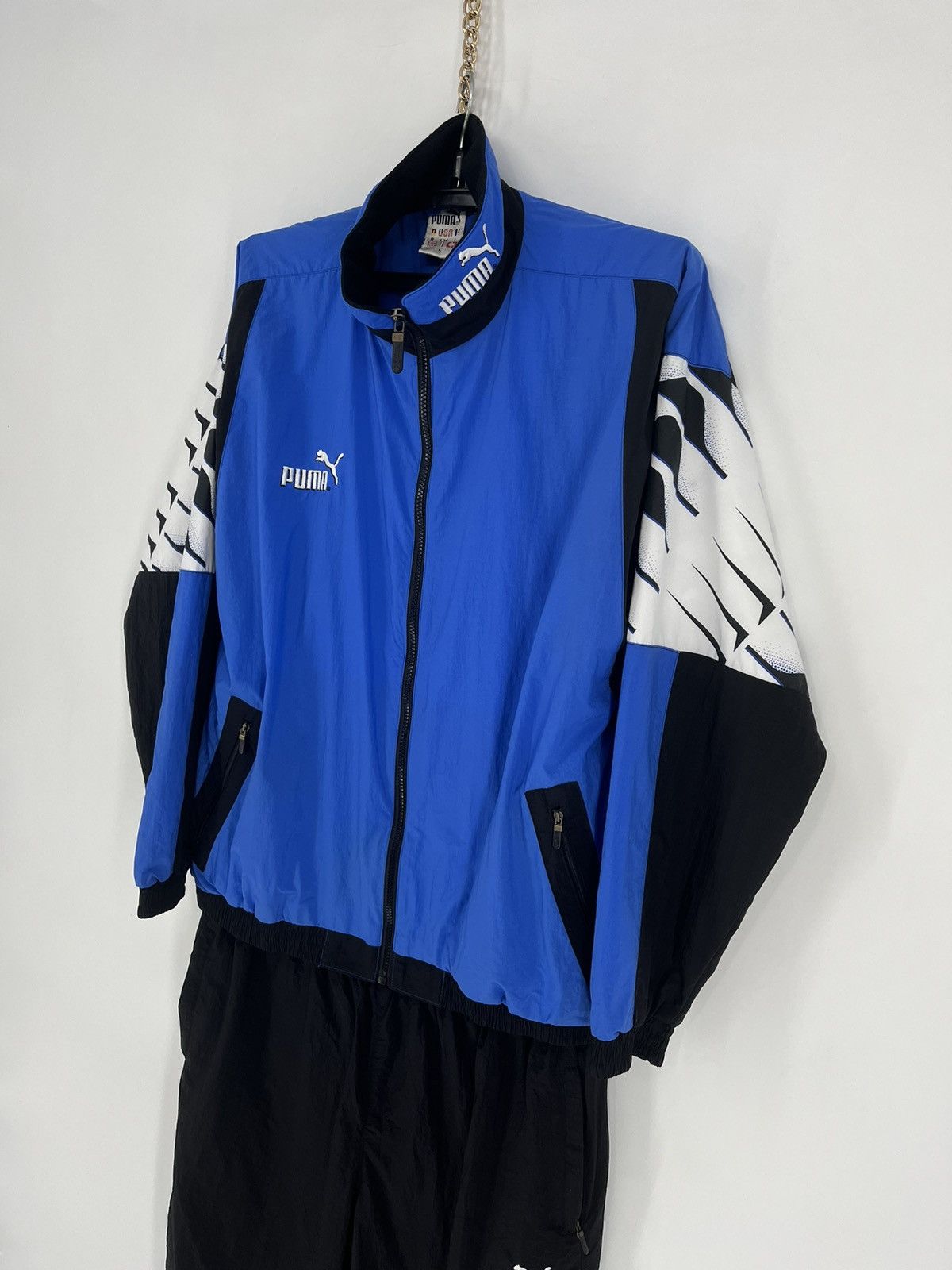 Puma × Vintage 90s Vintage Puma Sport Track Suit Sweatshirt + Pants Size US L / EU 52-54 / 3 - 6 Thumbnail