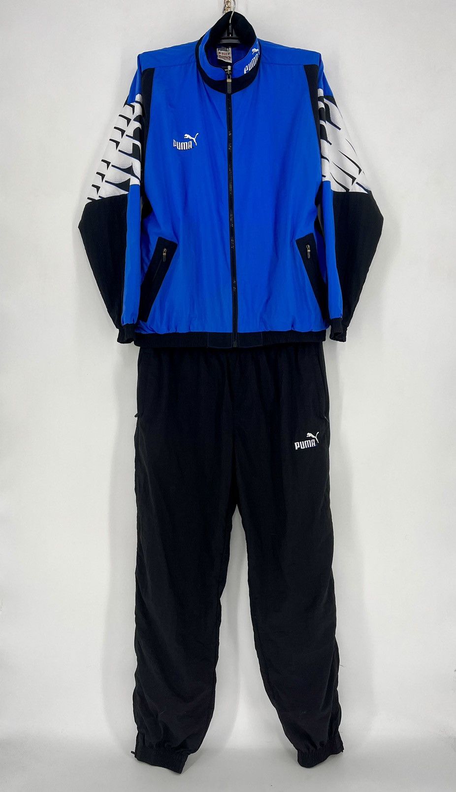 Puma × Vintage 90s Vintage Puma Sport Track Suit Sweatshirt + Pants Size US L / EU 52-54 / 3 - 4 Thumbnail