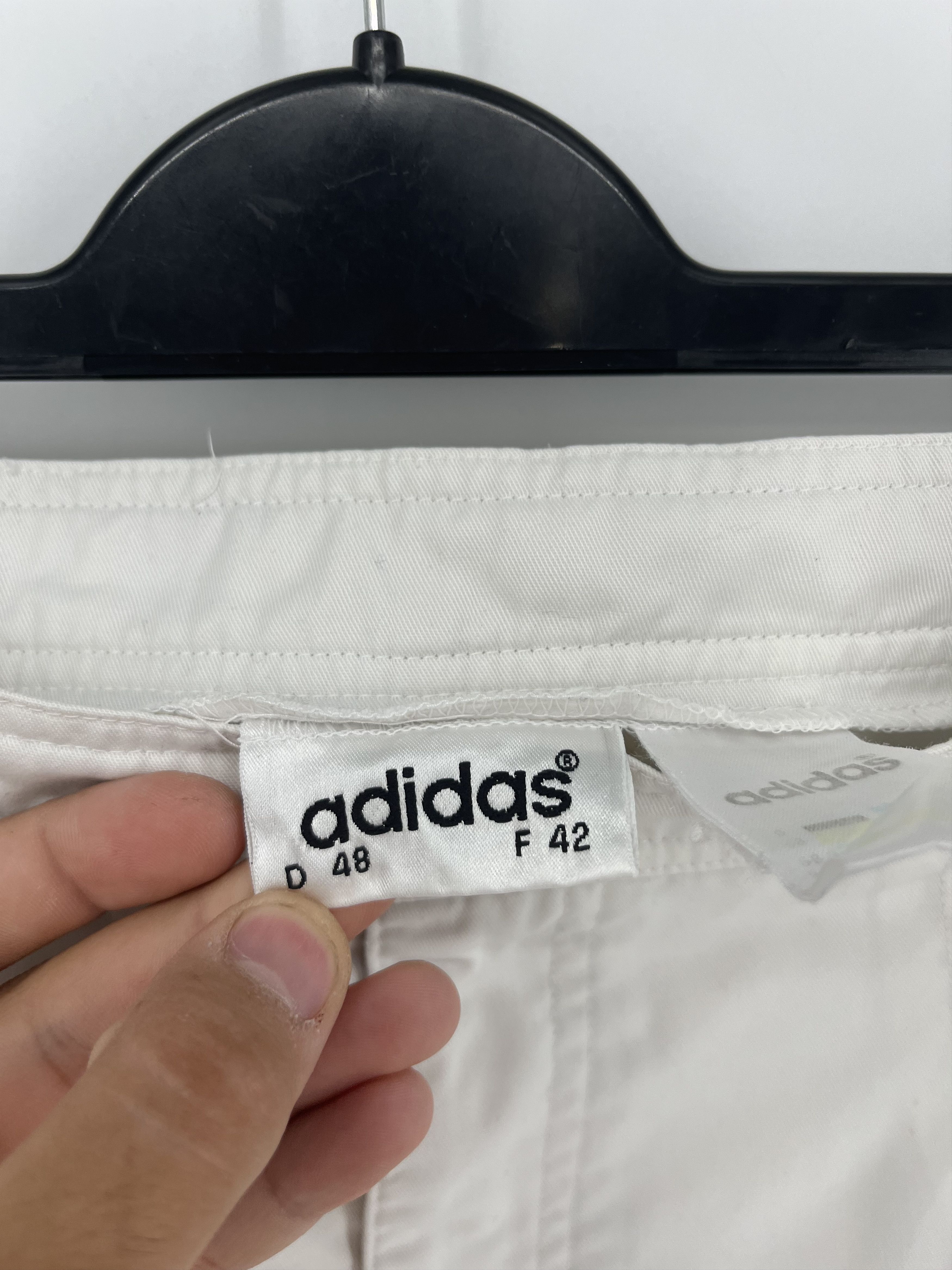 Adidas × Vintage 90s Vintage Adidas Black Nylon Mini Logo Shorts Travis Style Size US 34 / EU 50 - 7 Thumbnail
