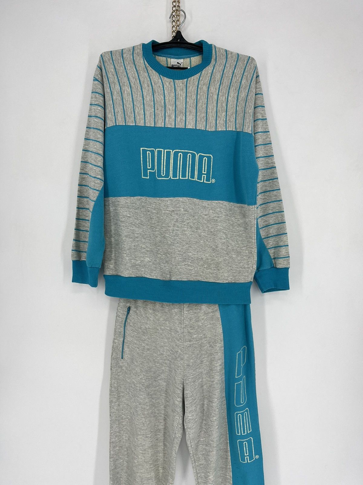 Puma × Vintage 90s Vintage Puma Sport Track Suit Sweatshirt + Pants Size US S / EU 44-46 / 1 - 2 Thumbnail