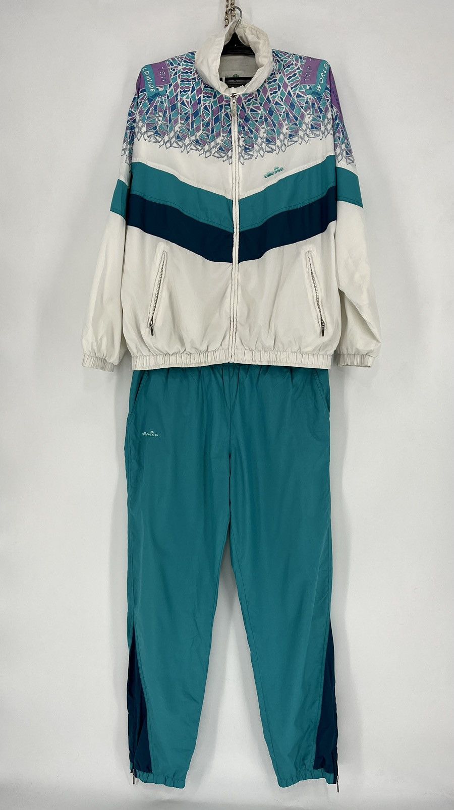 Ellesse × Vintage 90s Vintage ellesse Sport Track Suit Sweatshirt + Pants Size US M / EU 48-50 / 2 - 4 Thumbnail