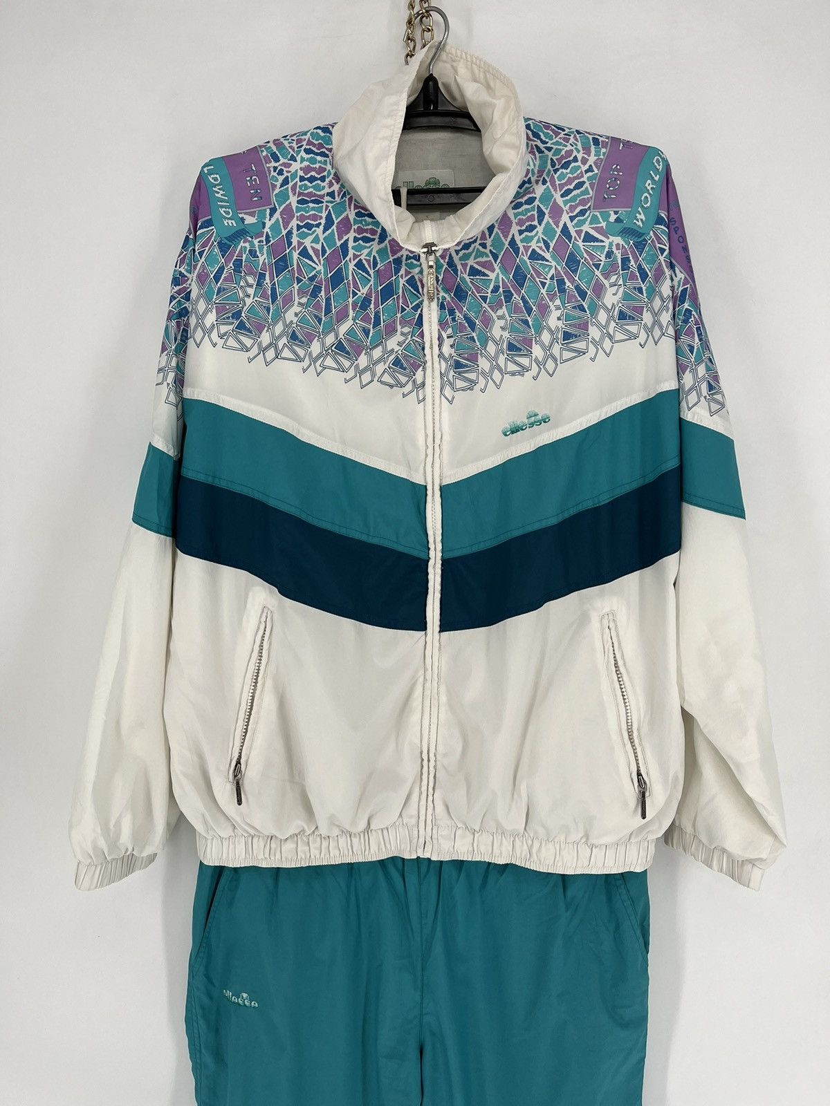 Ellesse × Vintage 90s Vintage ellesse Sport Track Suit Sweatshirt + Pants Size US M / EU 48-50 / 2 - 5 Thumbnail