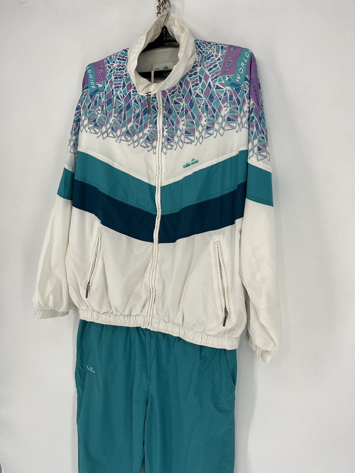 Ellesse × Vintage 90s Vintage ellesse Sport Track Suit Sweatshirt + Pants Size US M / EU 48-50 / 2 - 3 Thumbnail