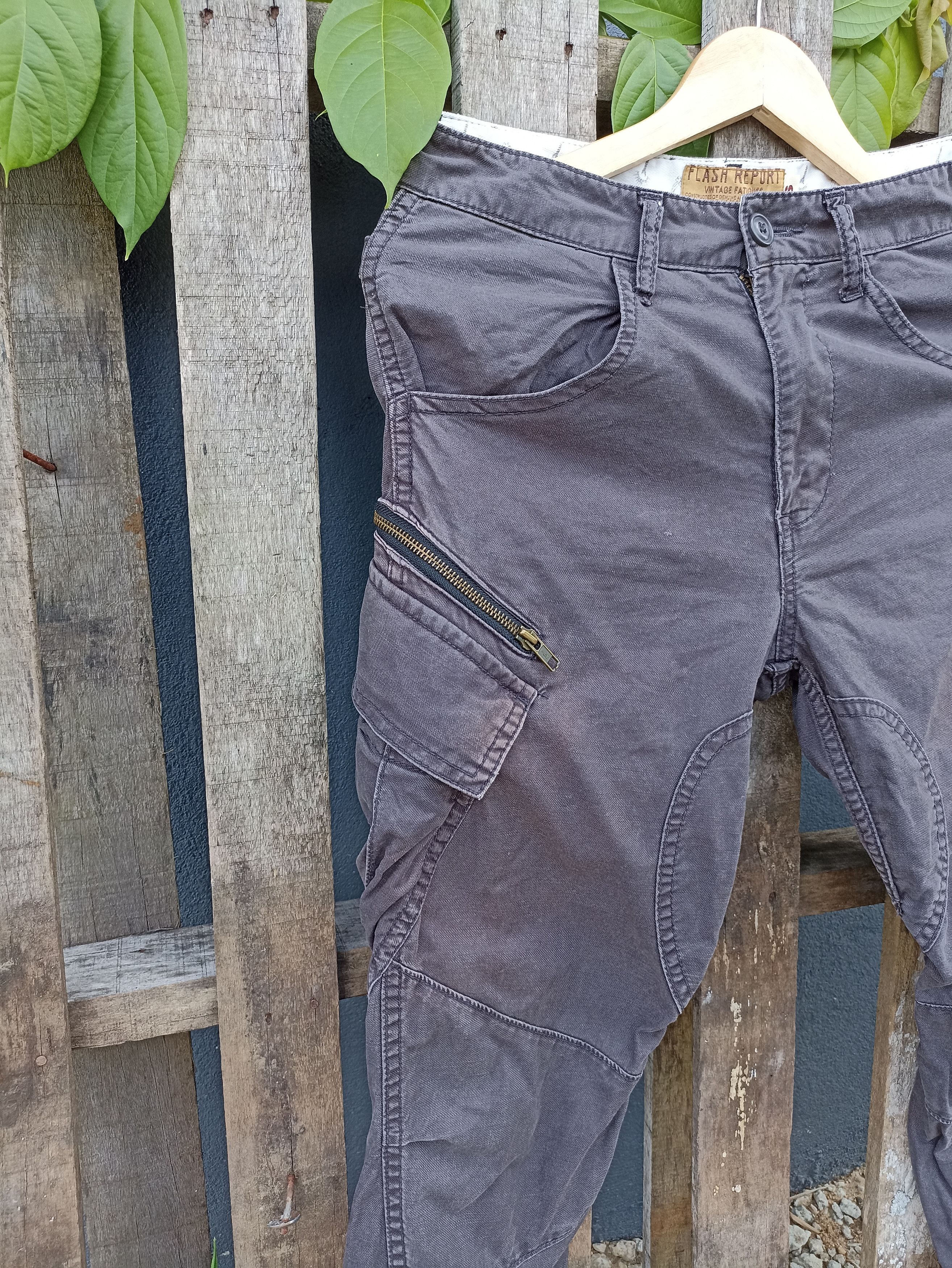 Japanese Brand × Vintage Vintage Sun Faded Flash Report Cargo Utility Pants Size US 30 / EU 46 - 2 Thumbnail