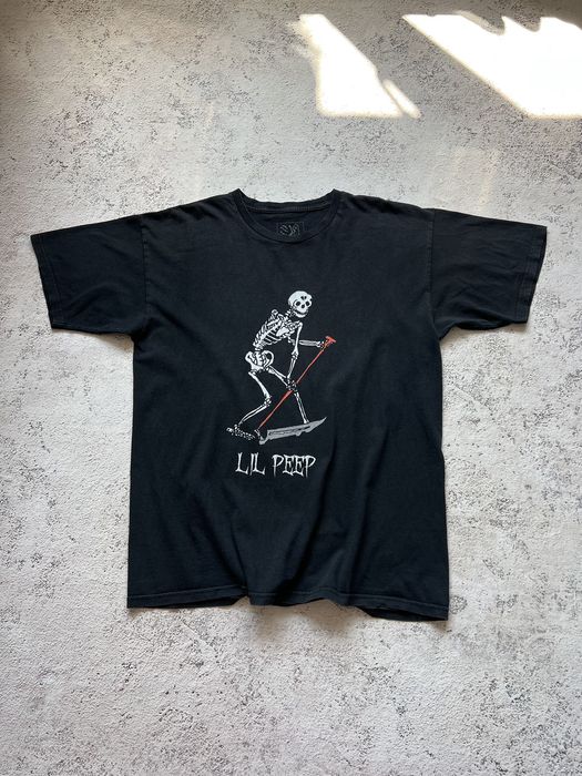 Vintage Rare Lil Peep Schemaposse Skeleton Tee Shirt | Grailed